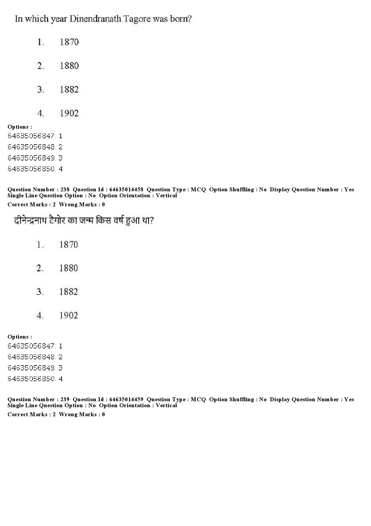 UGC NET Music Rabindra Sangeet Question Paper June 2019 191