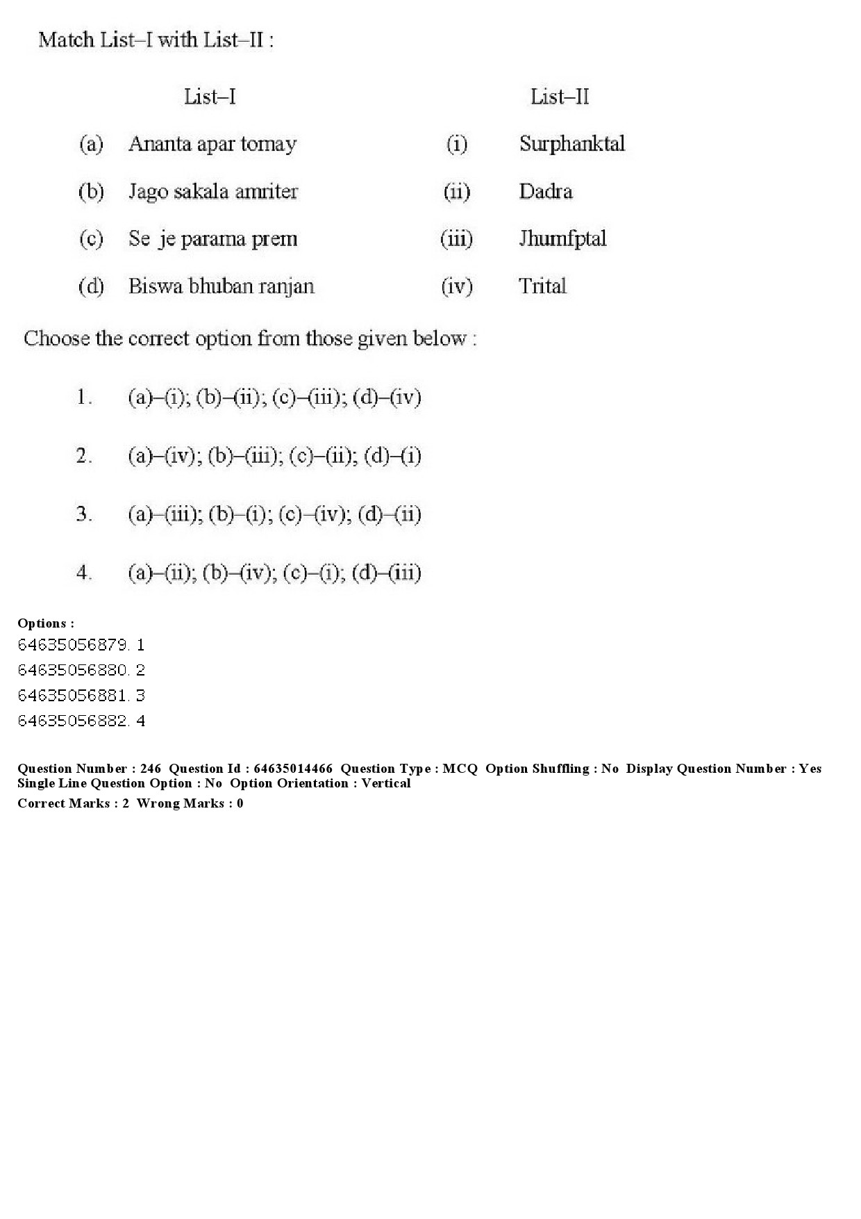 UGC NET Music Rabindra Sangeet Question Paper June 2019 201