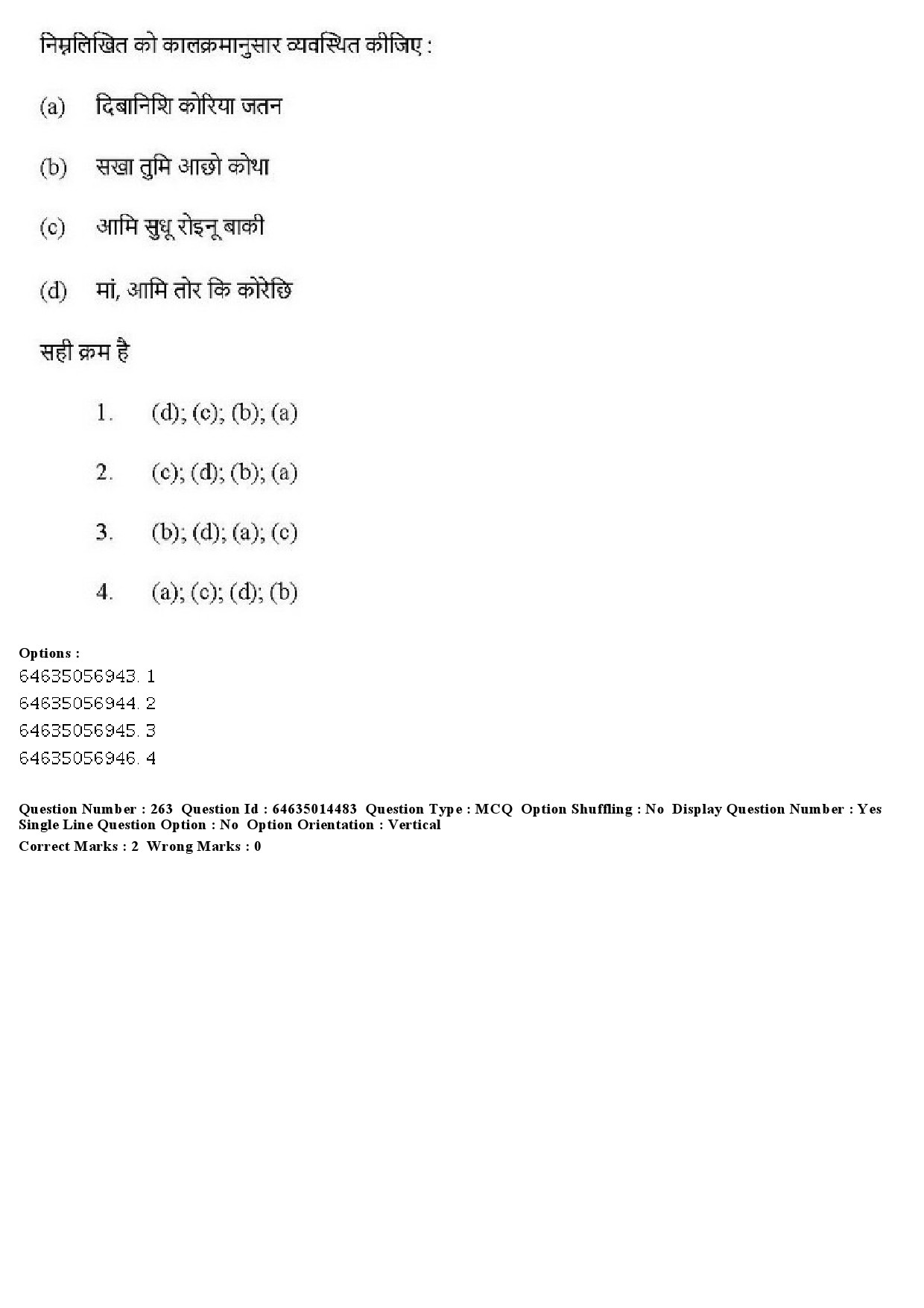 UGC NET Music Rabindra Sangeet Question Paper June 2019 222