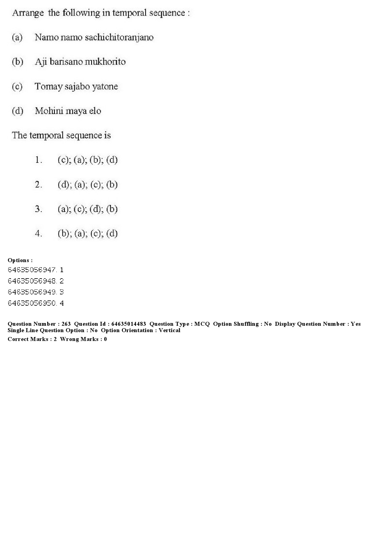 UGC NET Music Rabindra Sangeet Question Paper June 2019 223