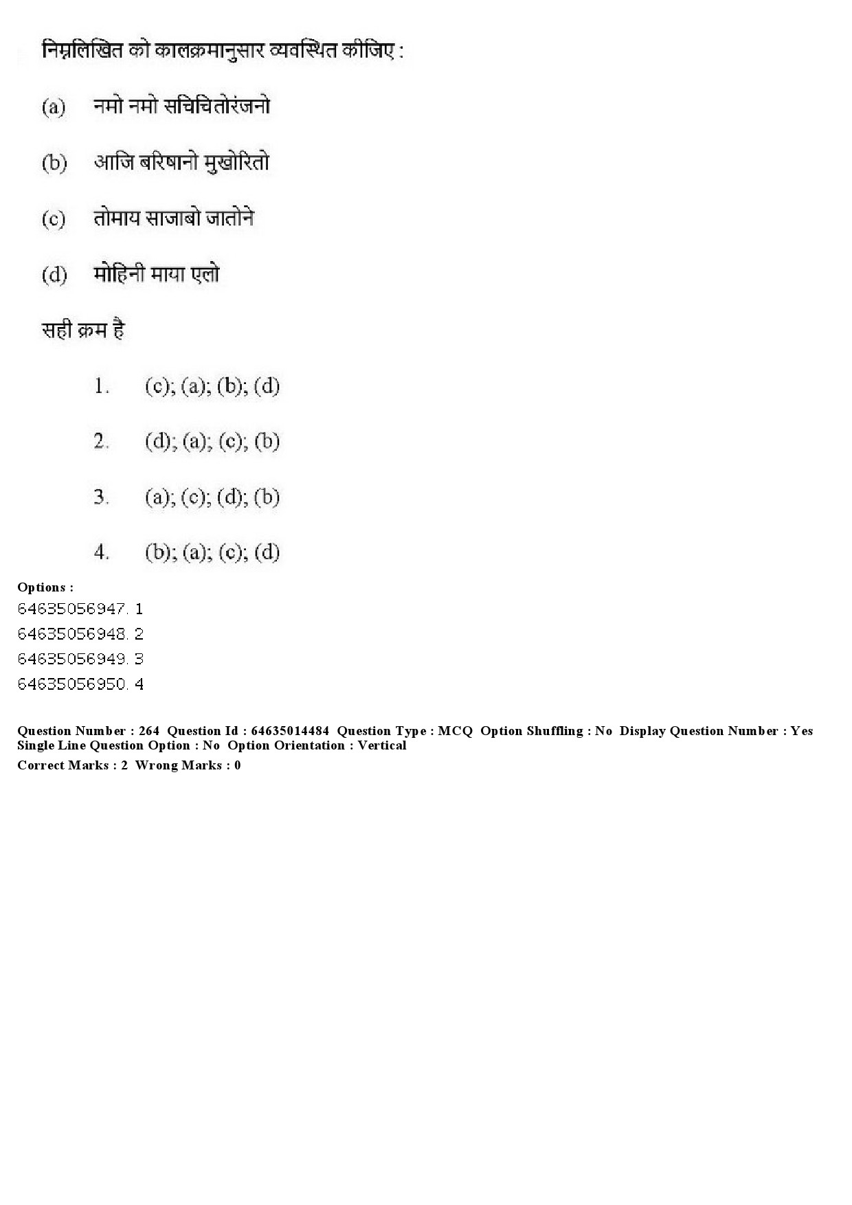 UGC NET Music Rabindra Sangeet Question Paper June 2019 224