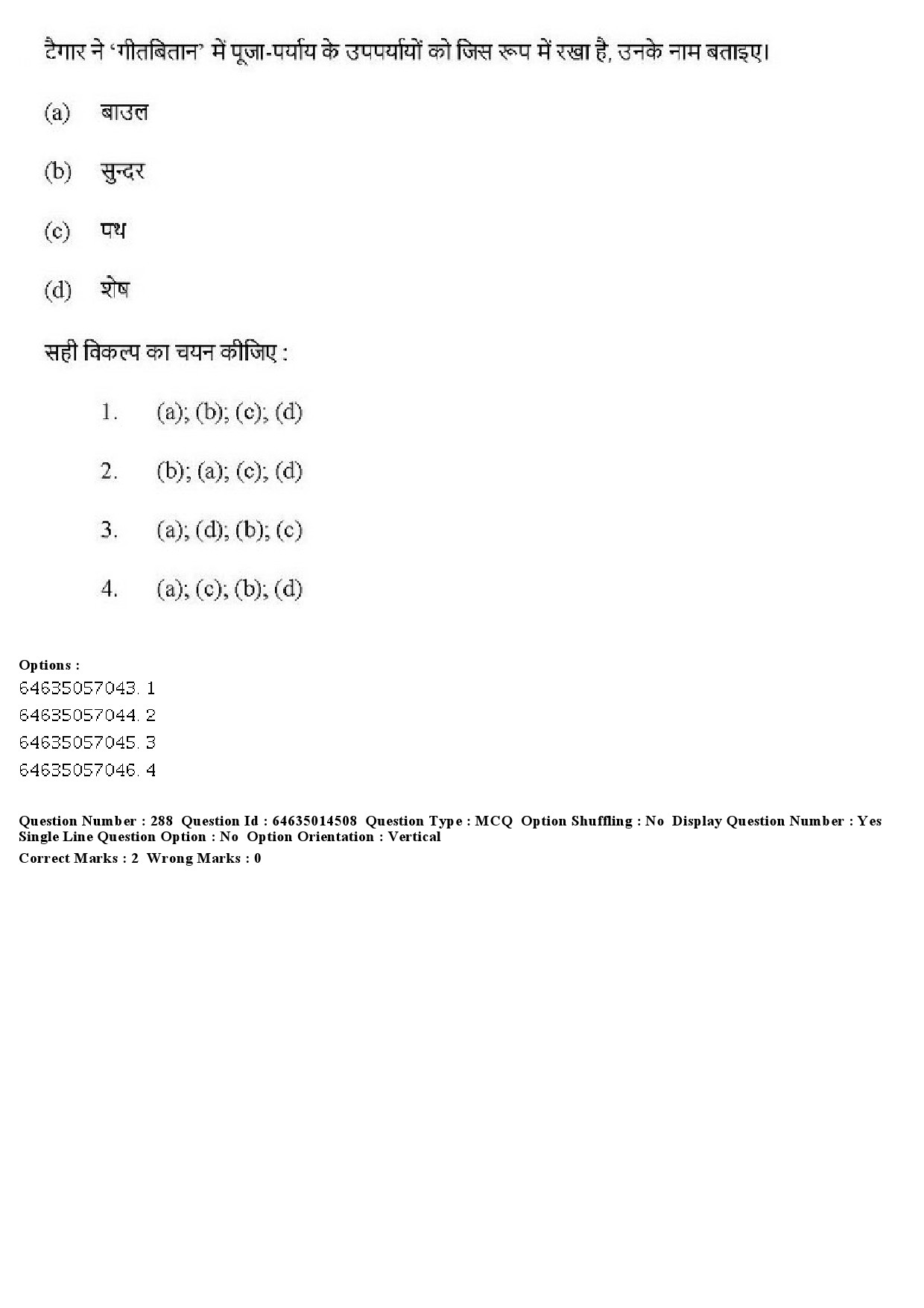 UGC NET Music Rabindra Sangeet Question Paper June 2019 252