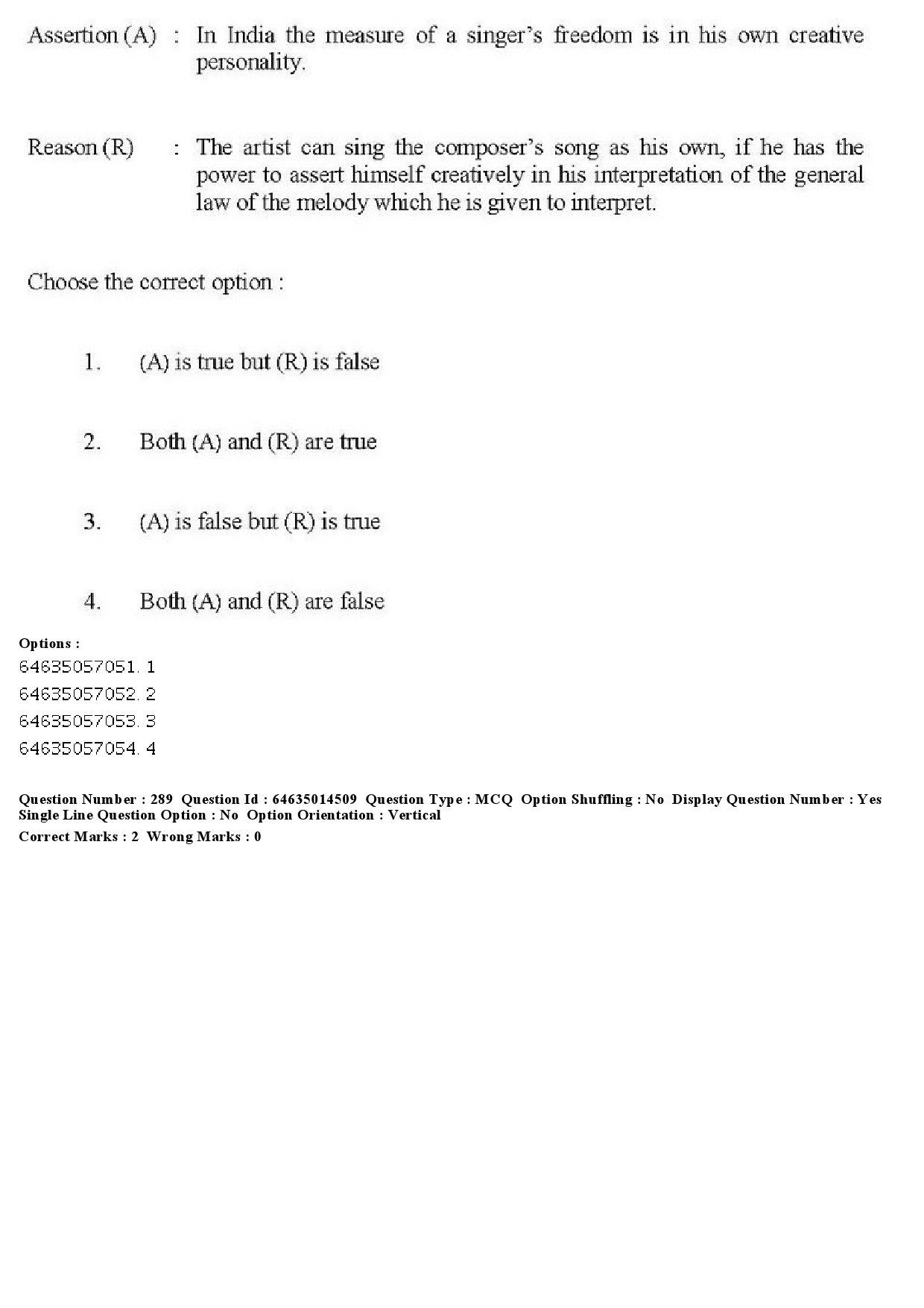 UGC NET Music Rabindra Sangeet Question Paper June 2019 255