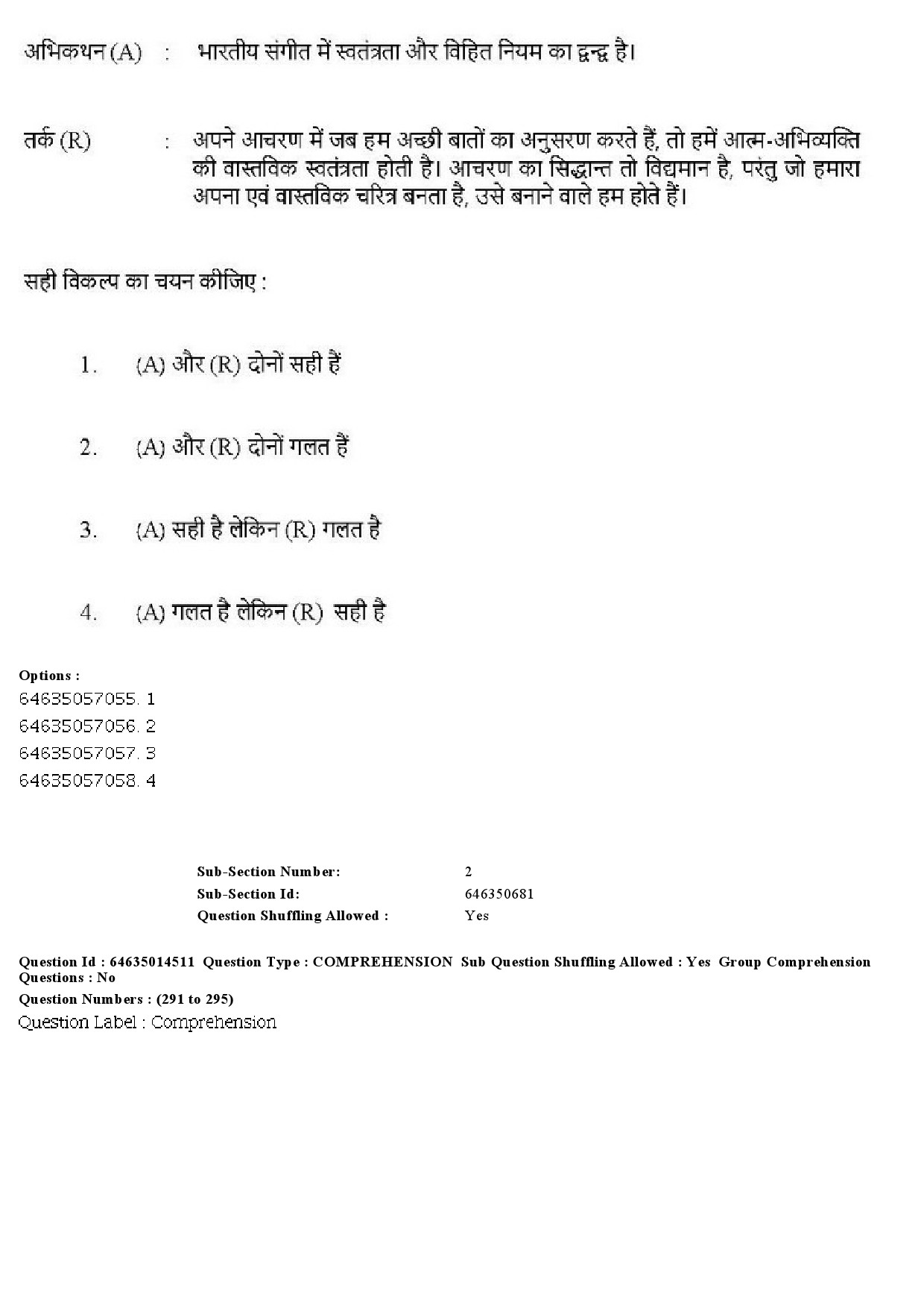 UGC NET Music Rabindra Sangeet Question Paper June 2019 258