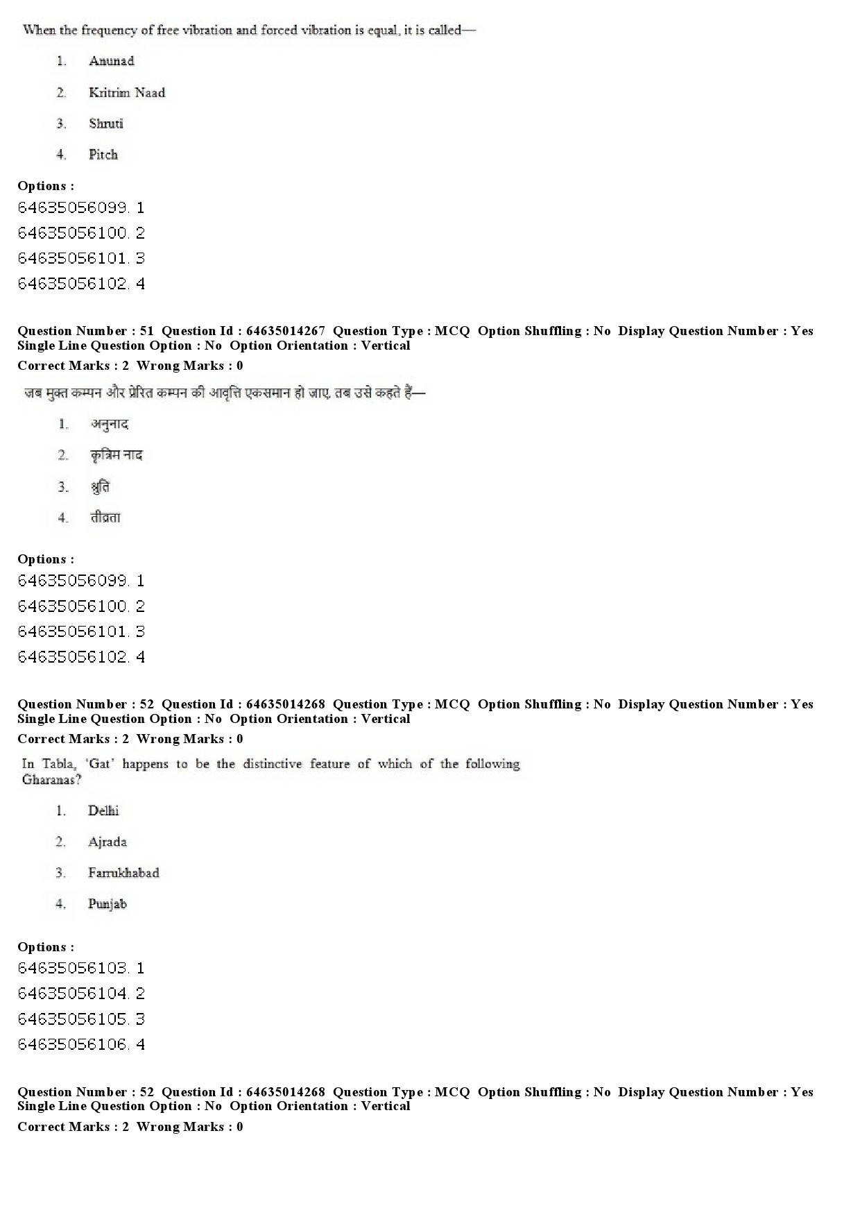 UGC NET Music Rabindra Sangeet Question Paper June 2019 34