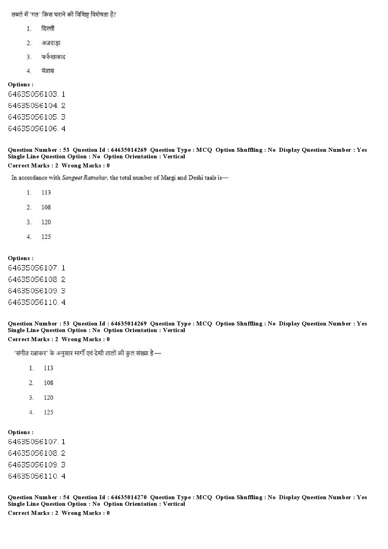 UGC NET Music Rabindra Sangeet Question Paper June 2019 35