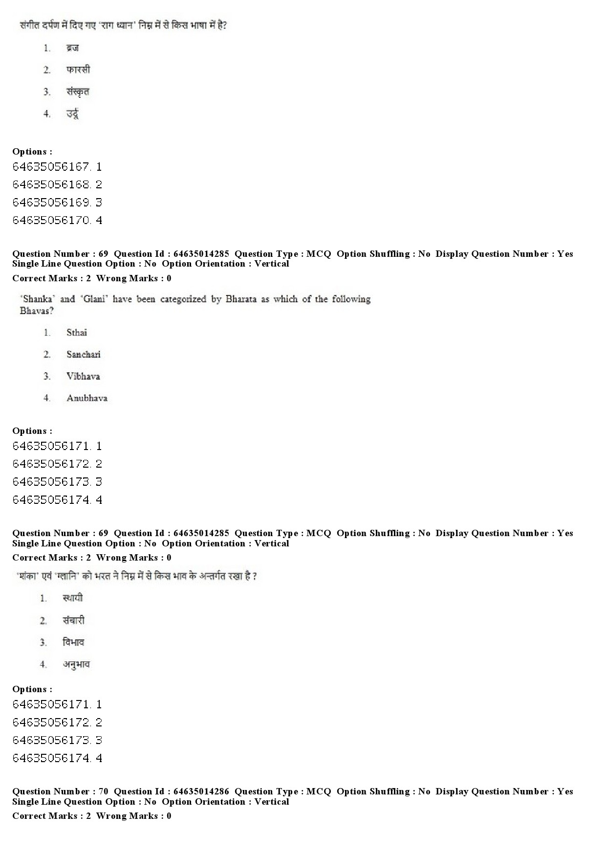 UGC NET Music Rabindra Sangeet Question Paper June 2019 46