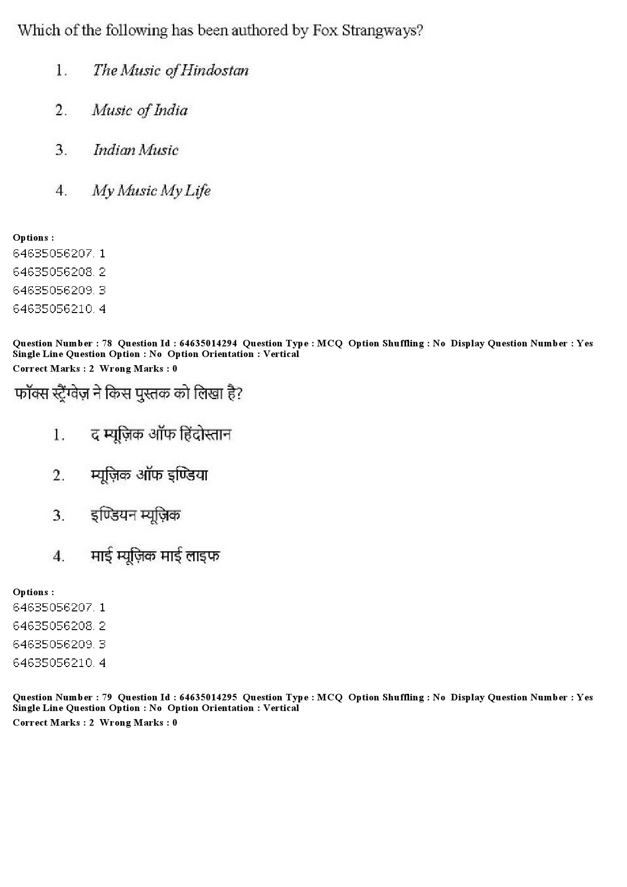 UGC NET Music Rabindra Sangeet Question Paper June 2019 54