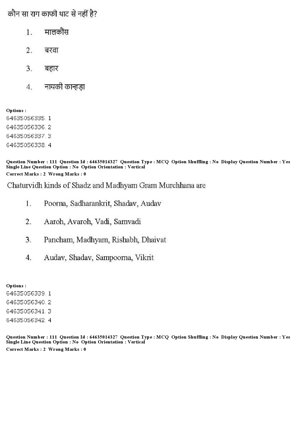 UGC NET Music Rabindra Sangeet Question Paper June 2019 87