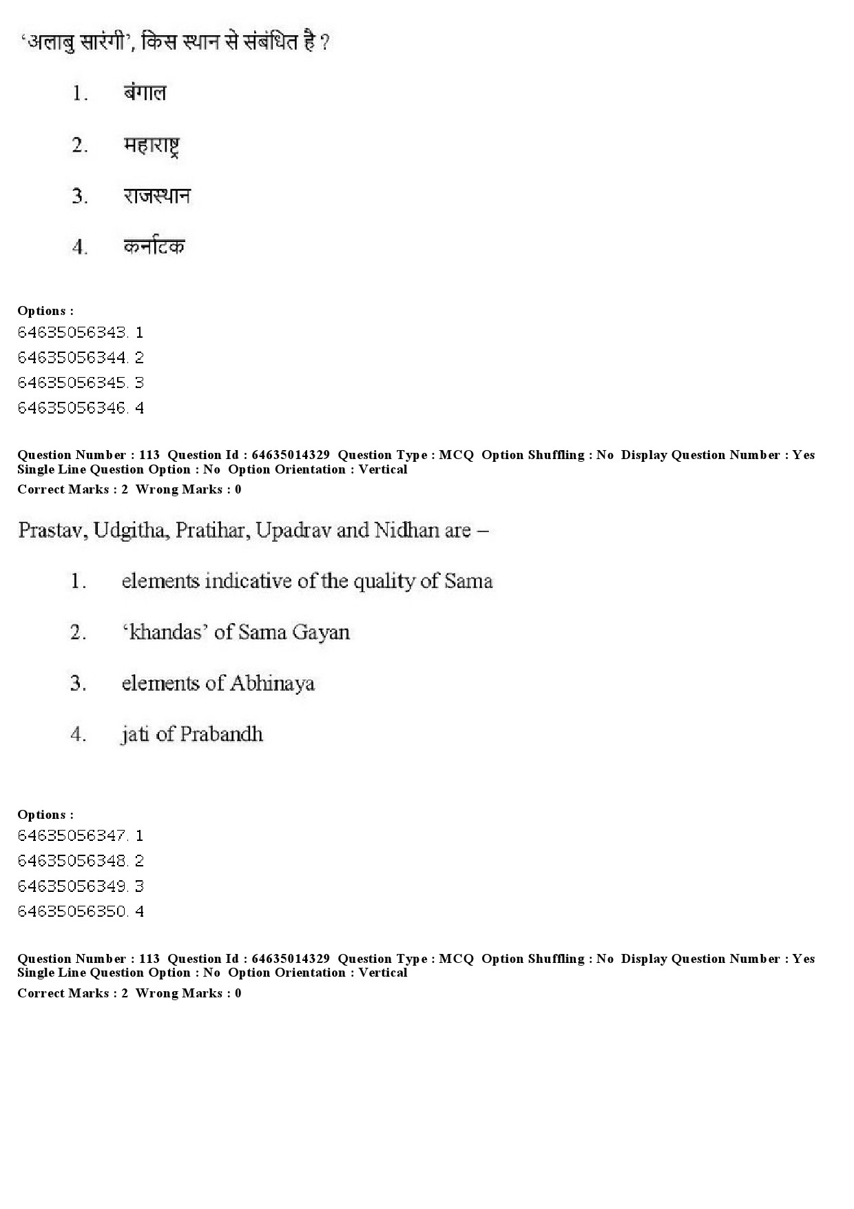 UGC NET Music Rabindra Sangeet Question Paper June 2019 89