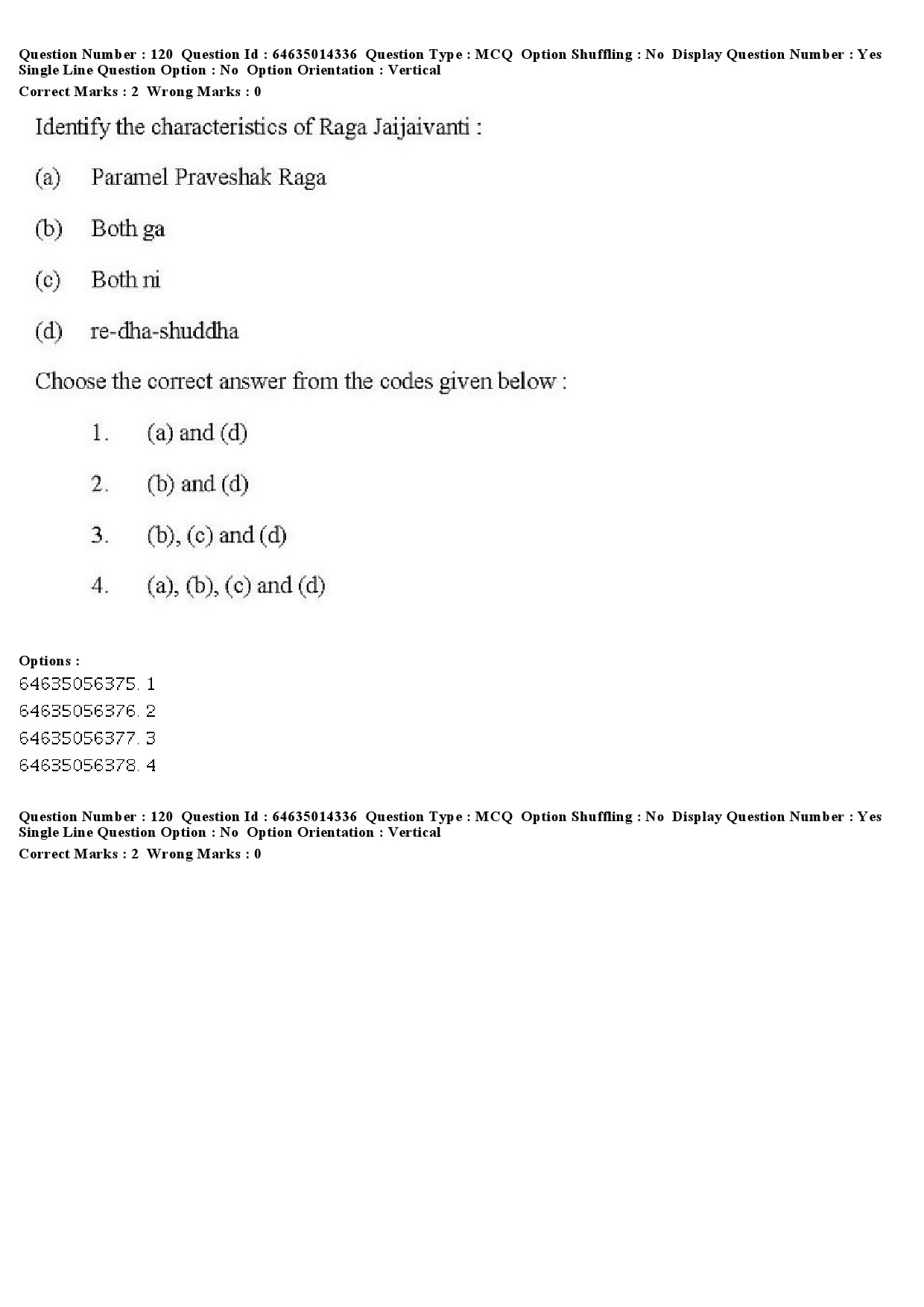 UGC NET Music Rabindra Sangeet Question Paper June 2019 96