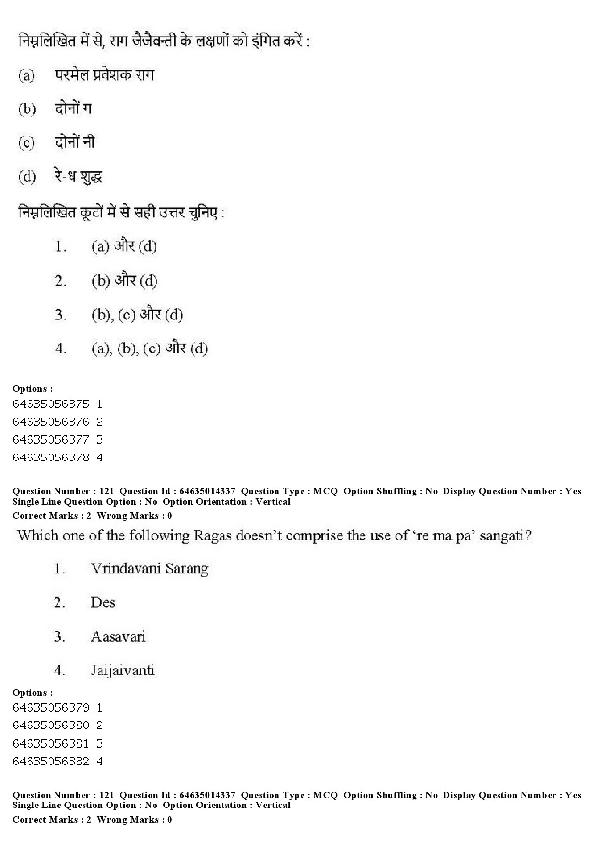 UGC NET Music Rabindra Sangeet Question Paper June 2019 97