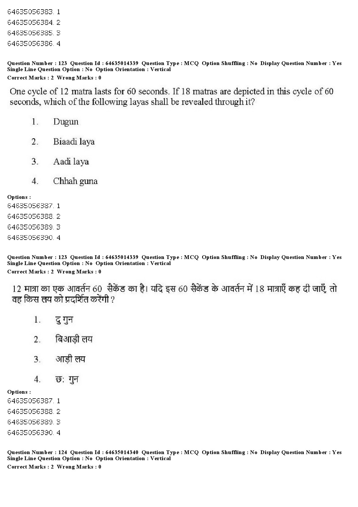 UGC NET Music Rabindra Sangeet Question Paper June 2019 99