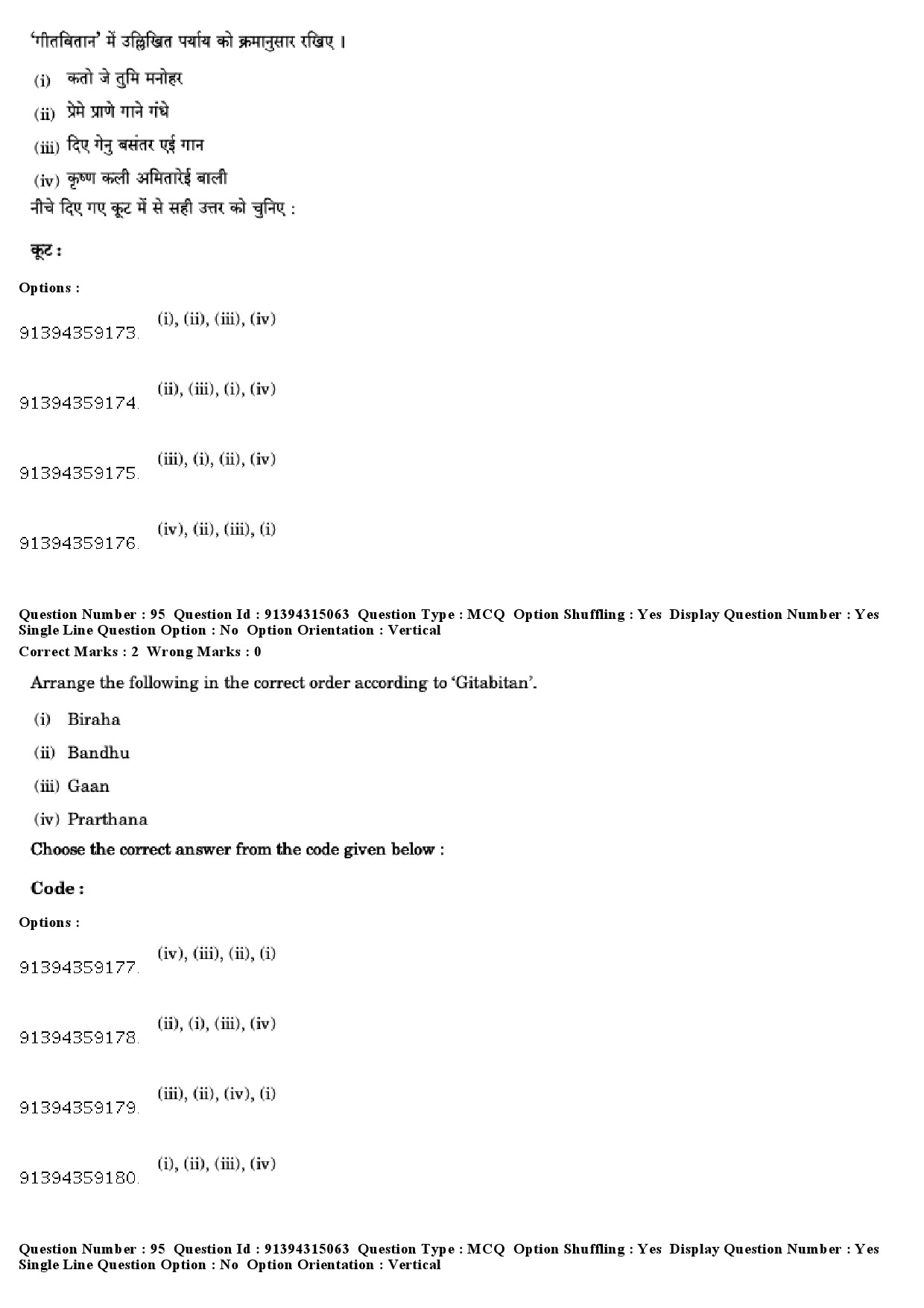 UGC NET Rabindra Sangeet Question Paper December 2018 79