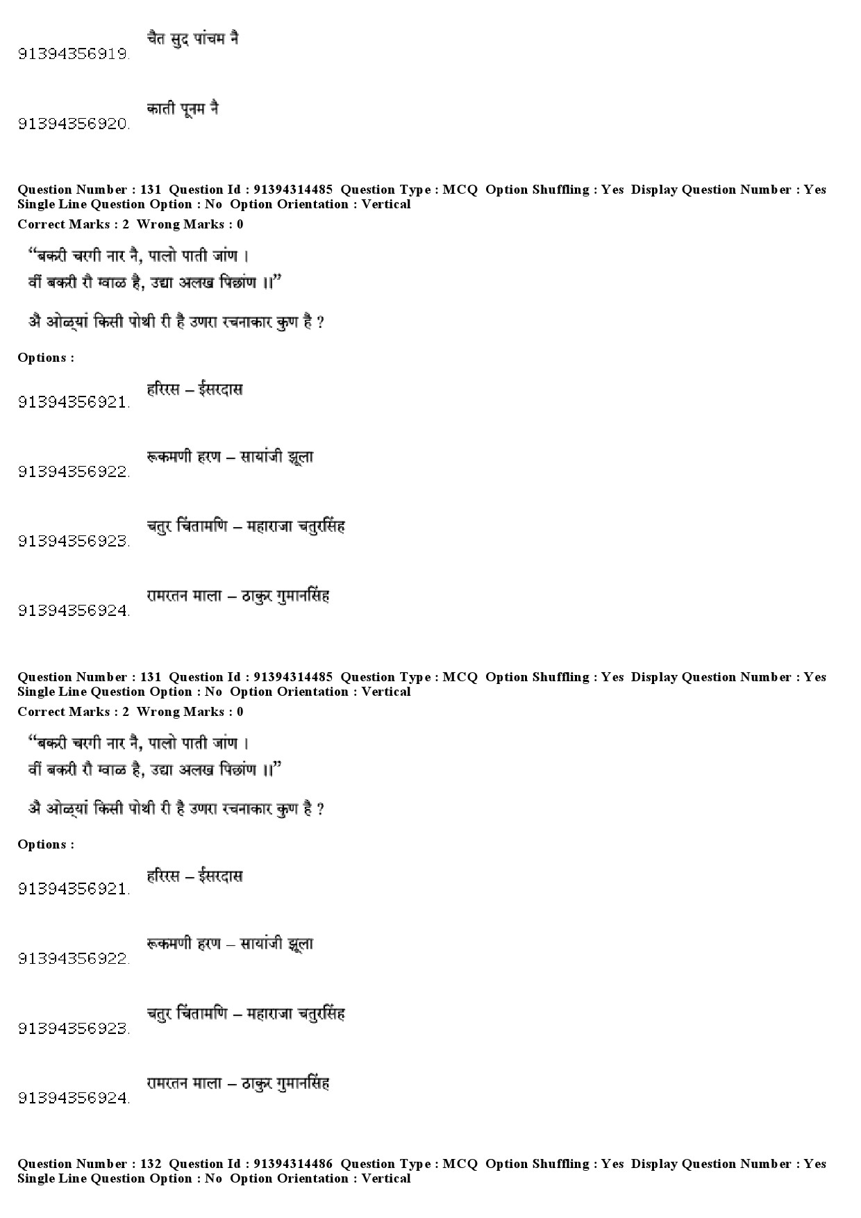 UGC NET Rajasthani Question Paper December 2018 117