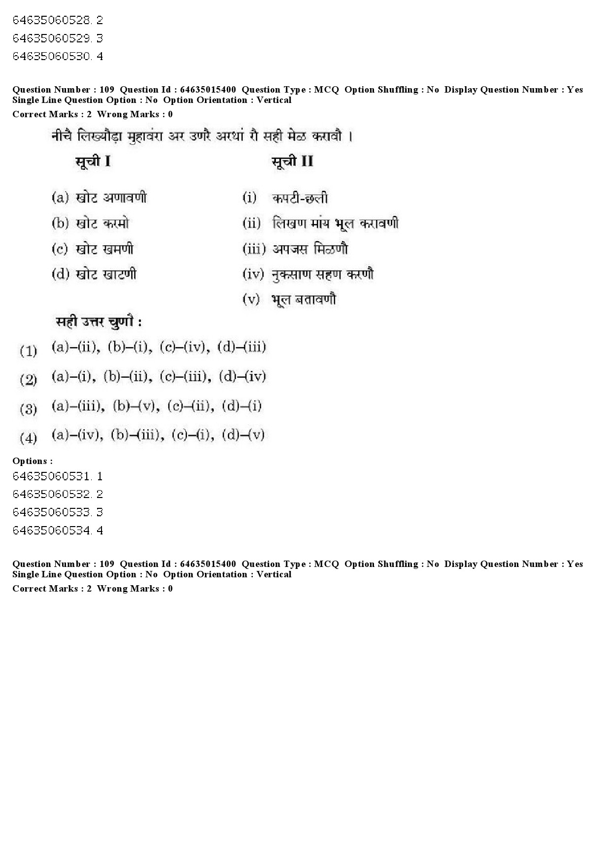 UGC NET Rajasthani Question Paper June 2019 102