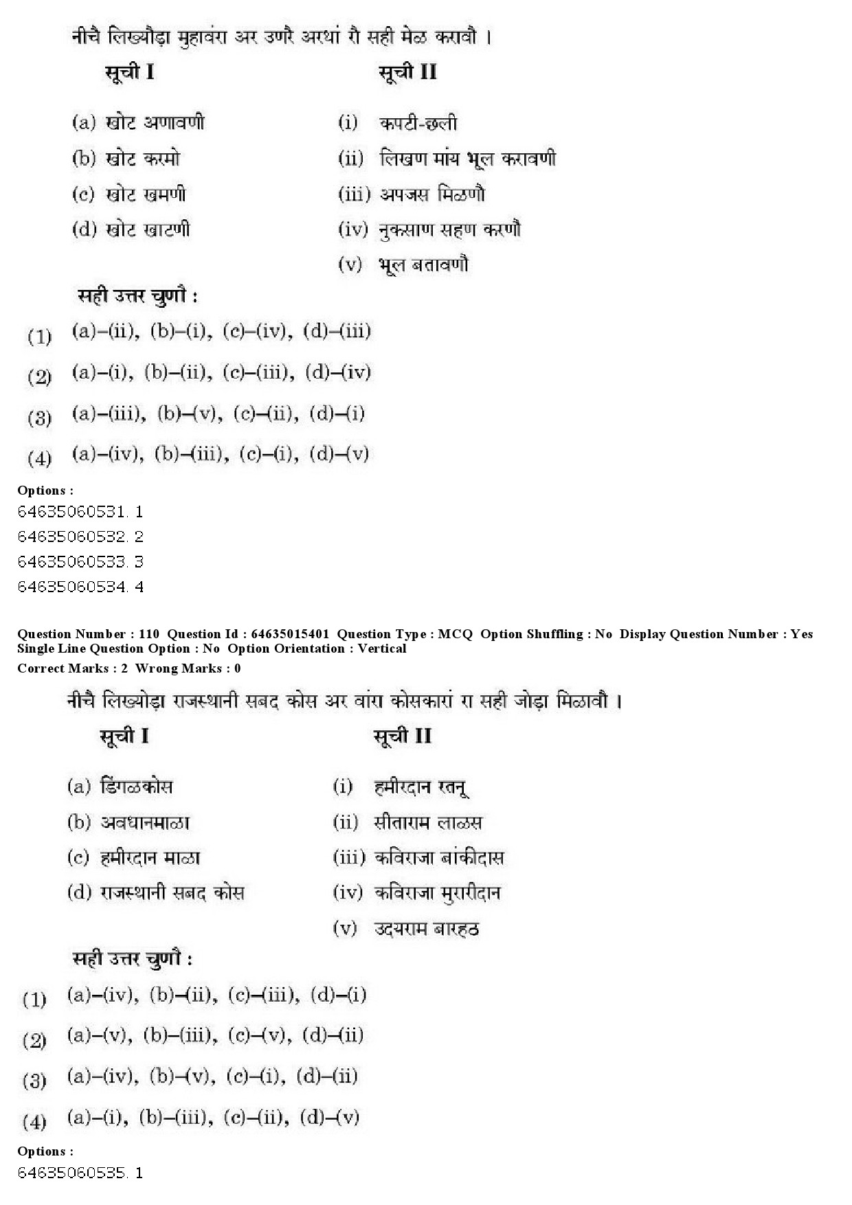 UGC NET Rajasthani Question Paper June 2019 103