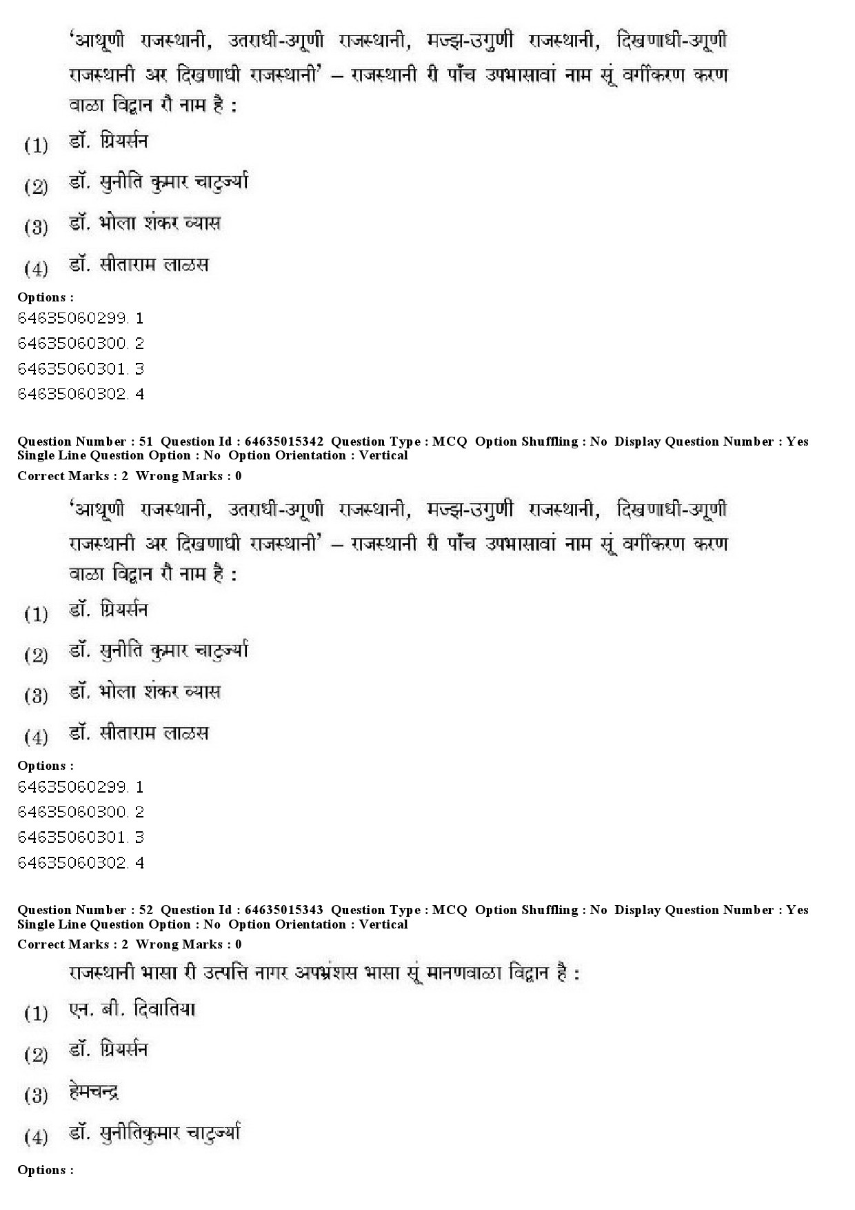 UGC NET Rajasthani Question Paper June 2019 49