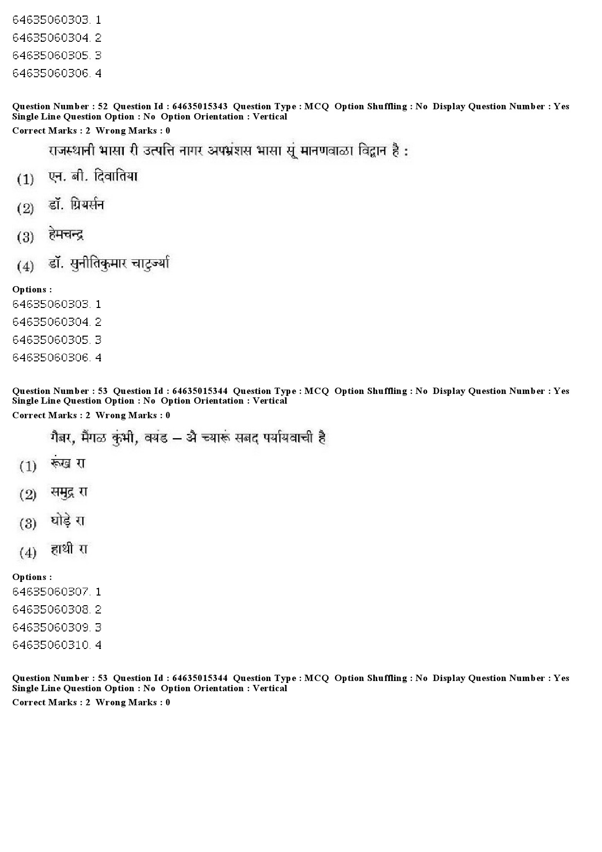 UGC NET Rajasthani Question Paper June 2019 50