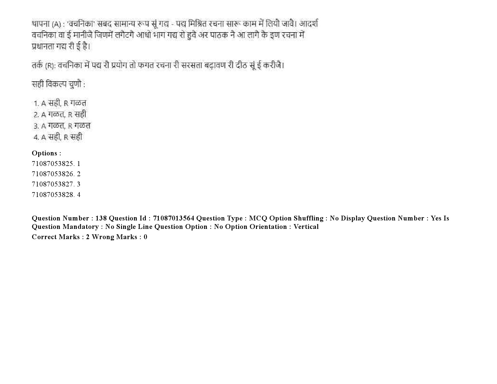 UGC NET Rajasthani Question Paper September 2020 215