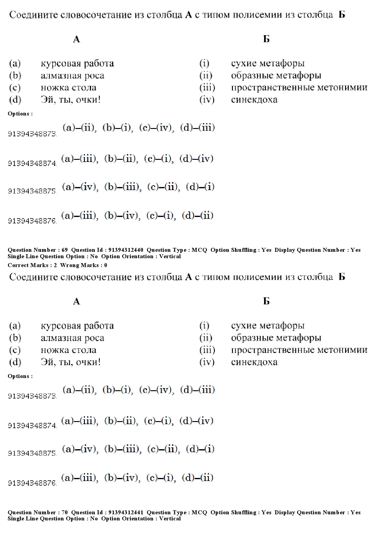 UGC NET Russian Question Paper December 2018 60