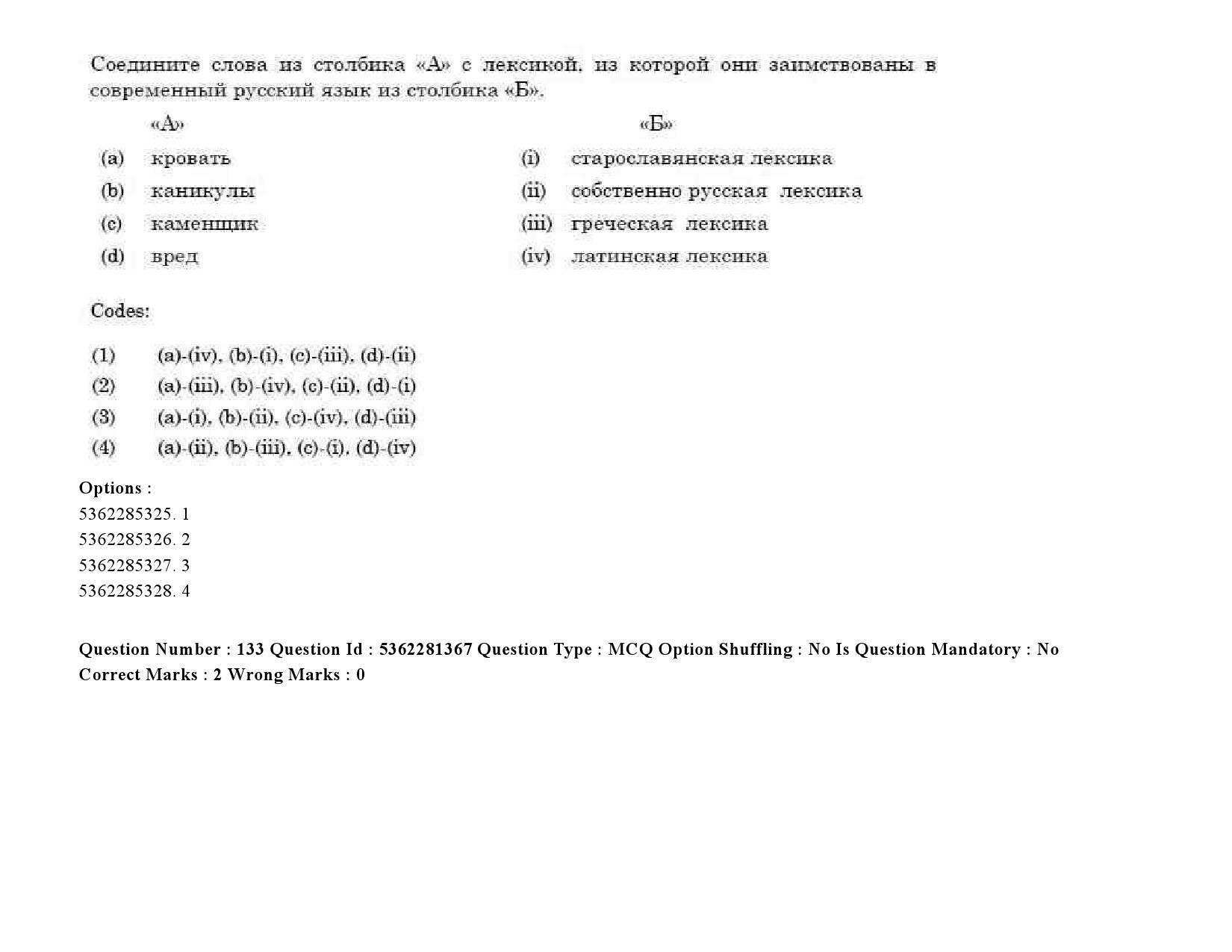 UGC NET Russian Question Paper September 2020 160