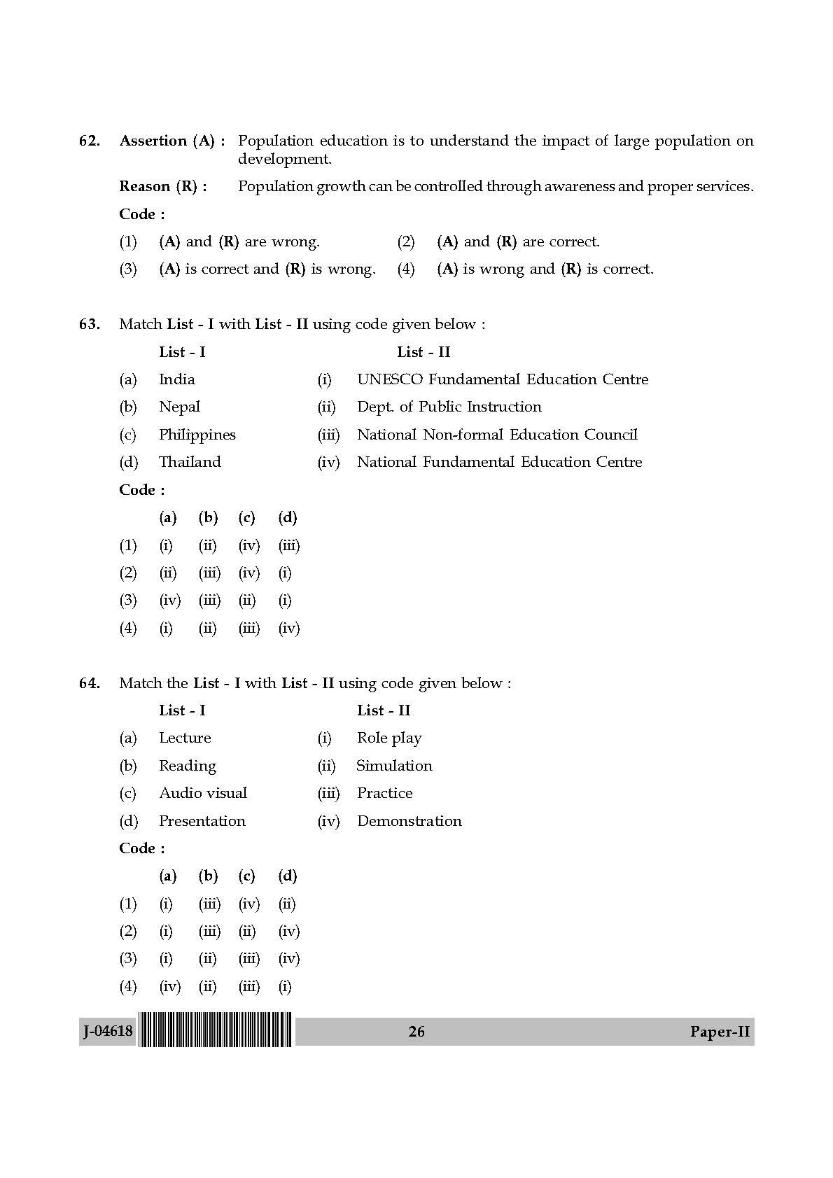 Adult Education Paper II July 2018 in English 14