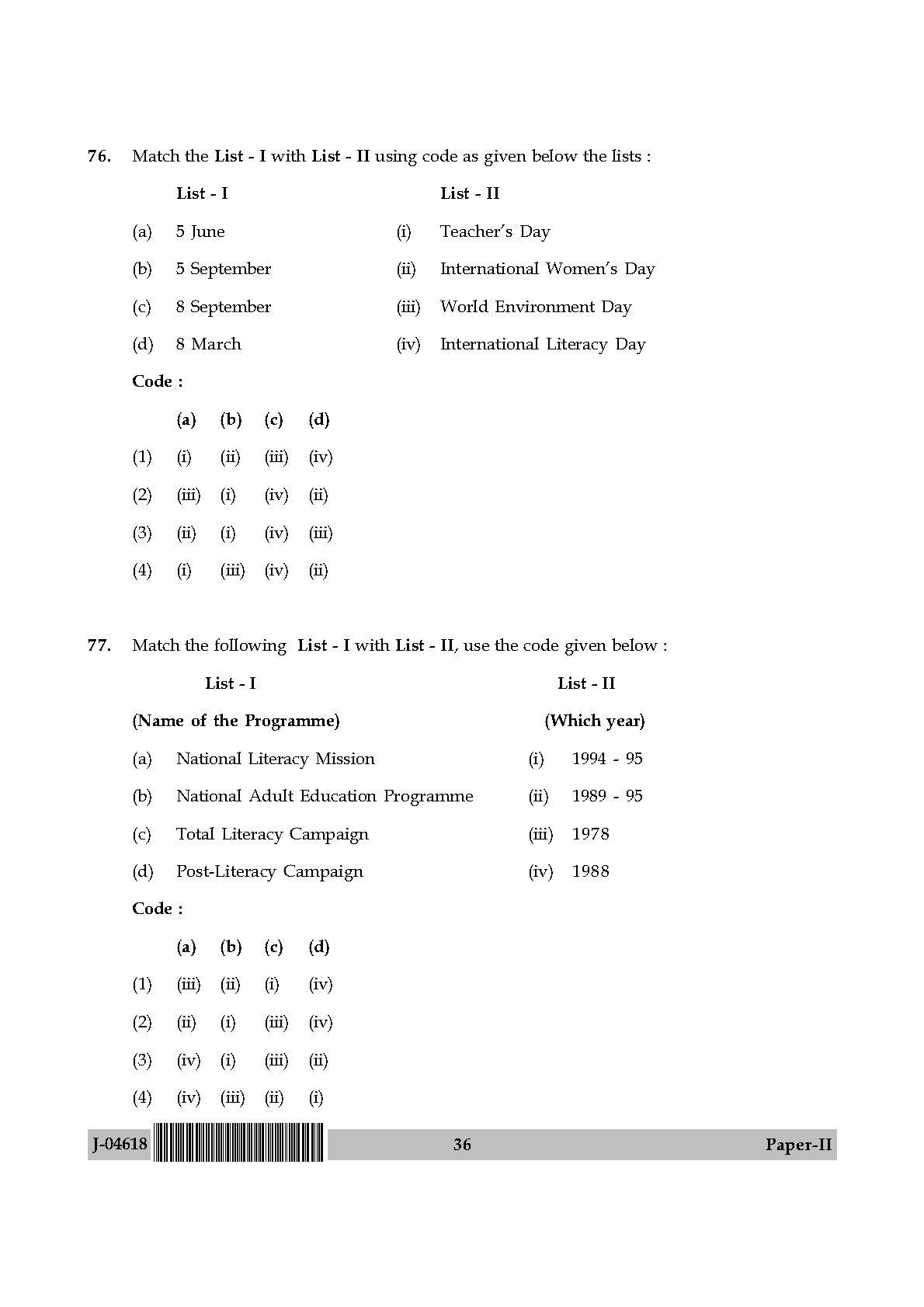 Adult Education Paper II July 2018 in English 19