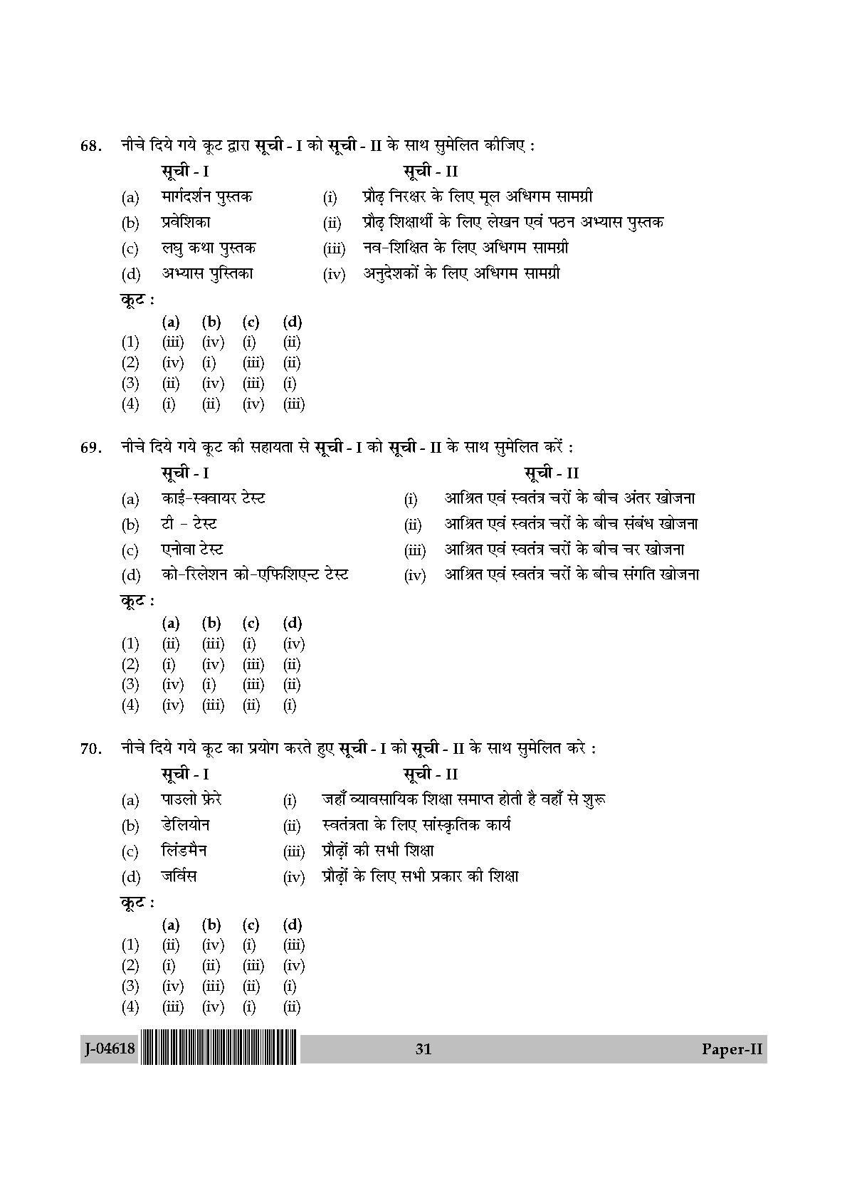 Adult Education Paper II July 2018 in Hindi 15