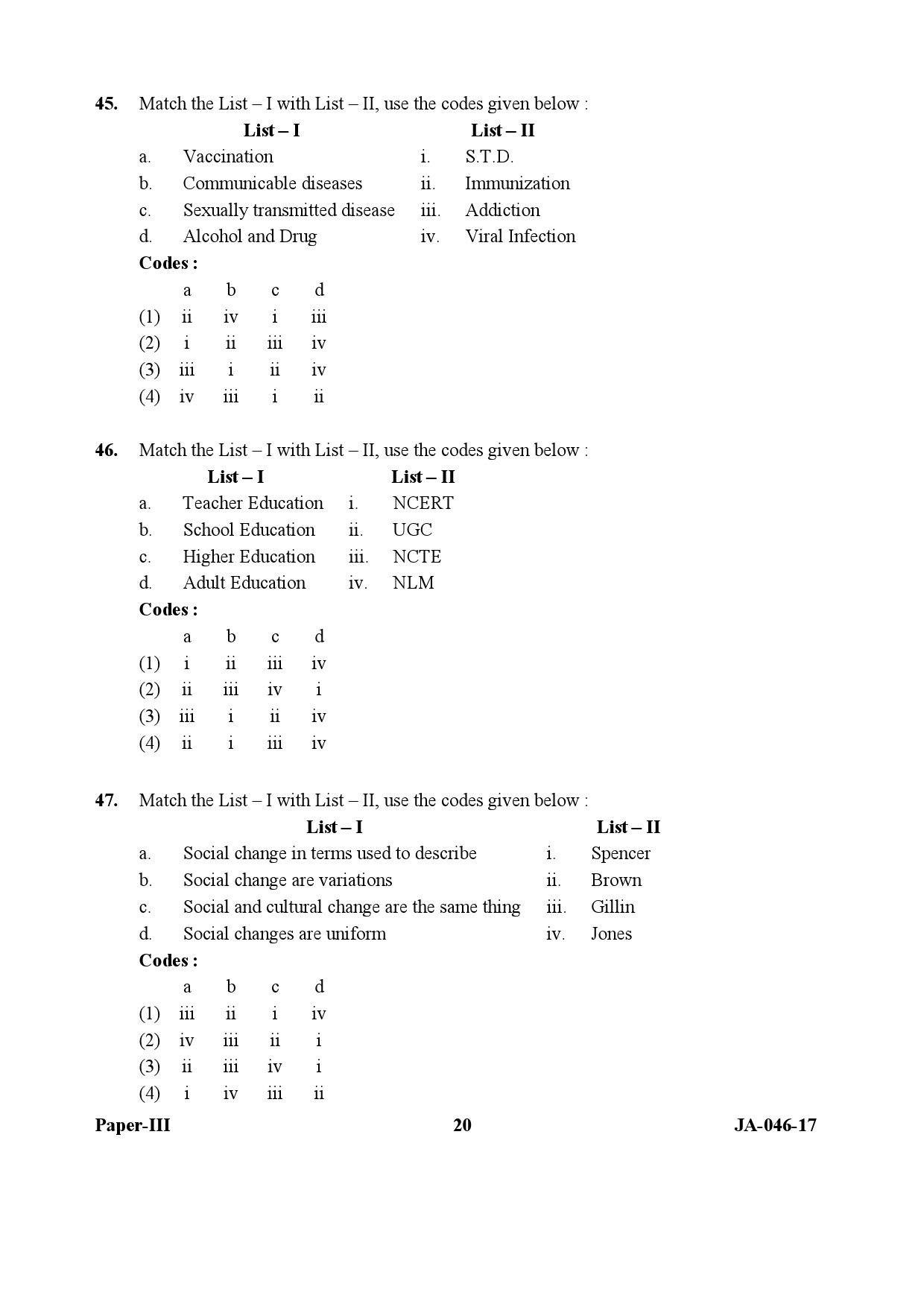 Adult Education Paper III January 2017 in English 11