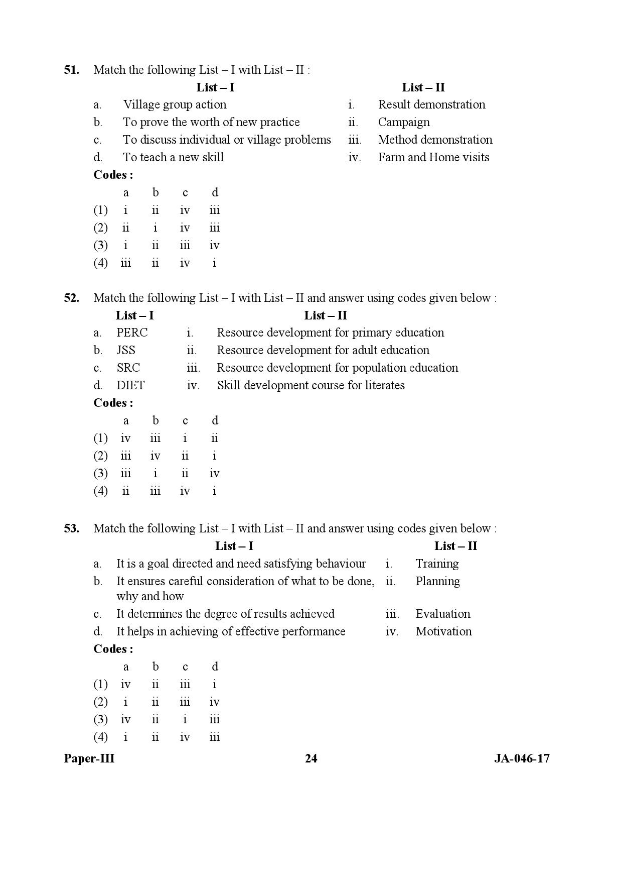 Adult Education Paper III January 2017 in English 13