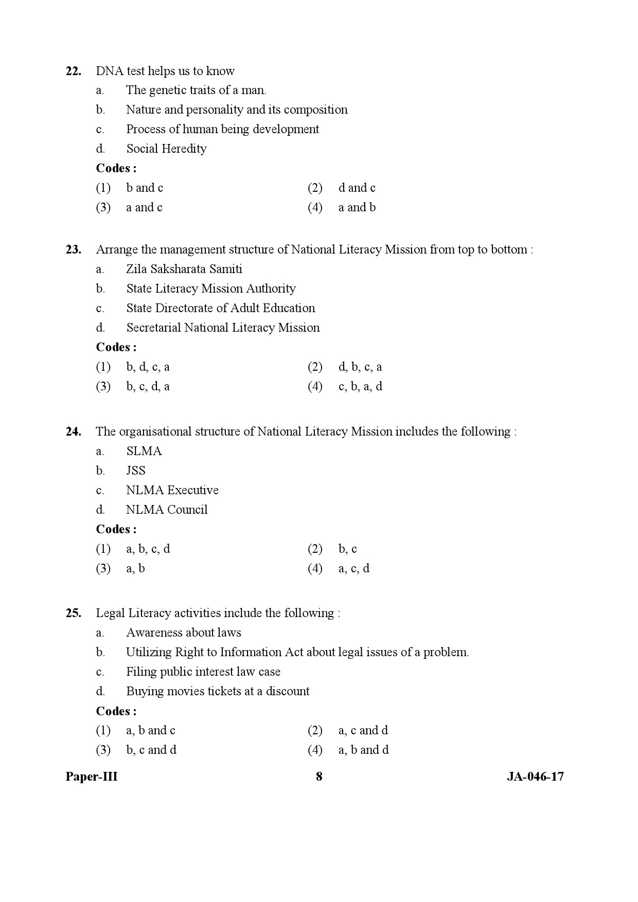 Adult Education Paper III January 2017 in English 5