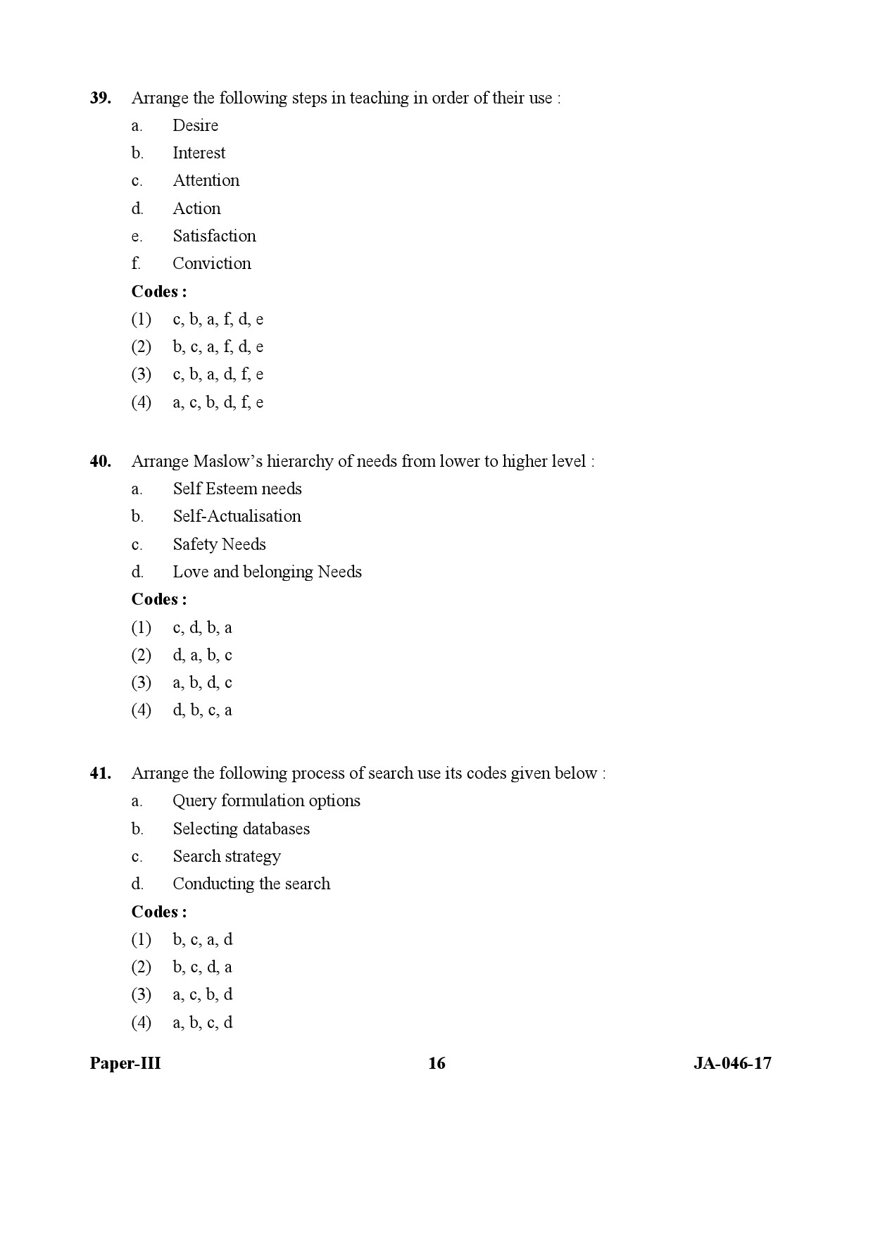 Adult Education Paper III January 2017 in English 9