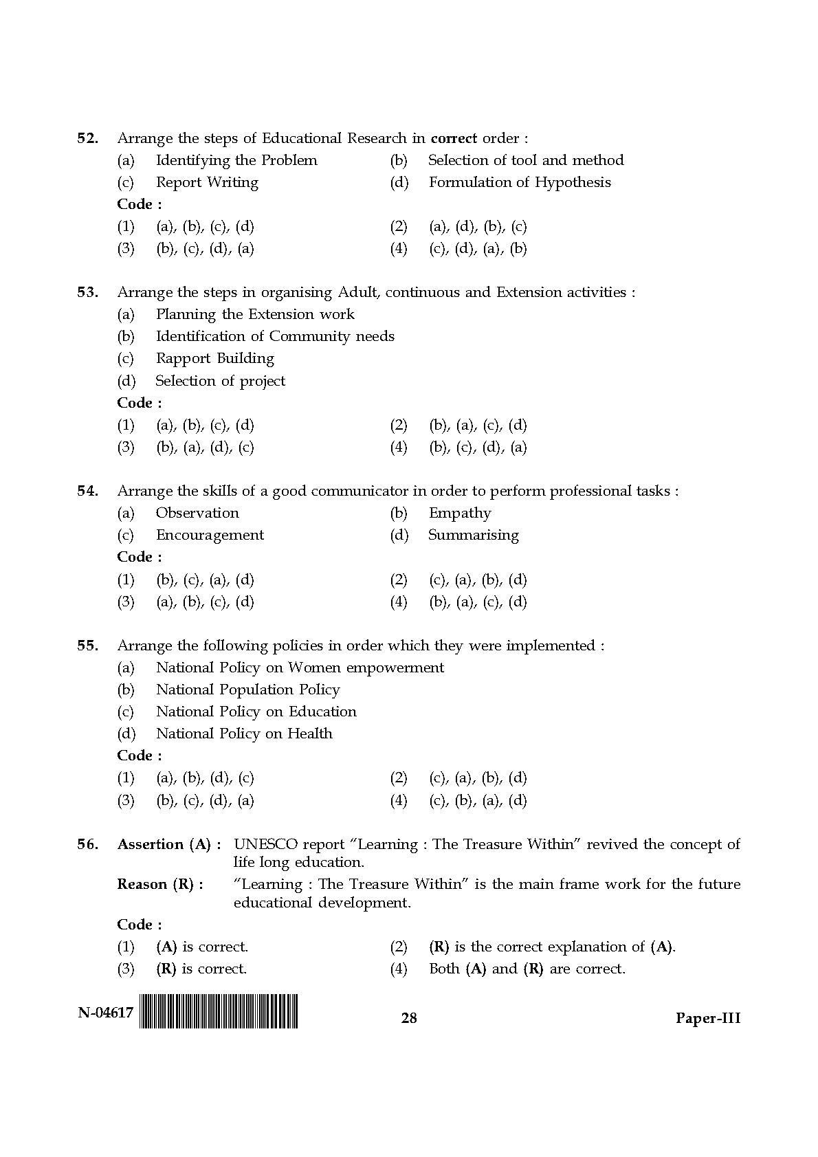 Adult Education Paper III November 2017 in English 15