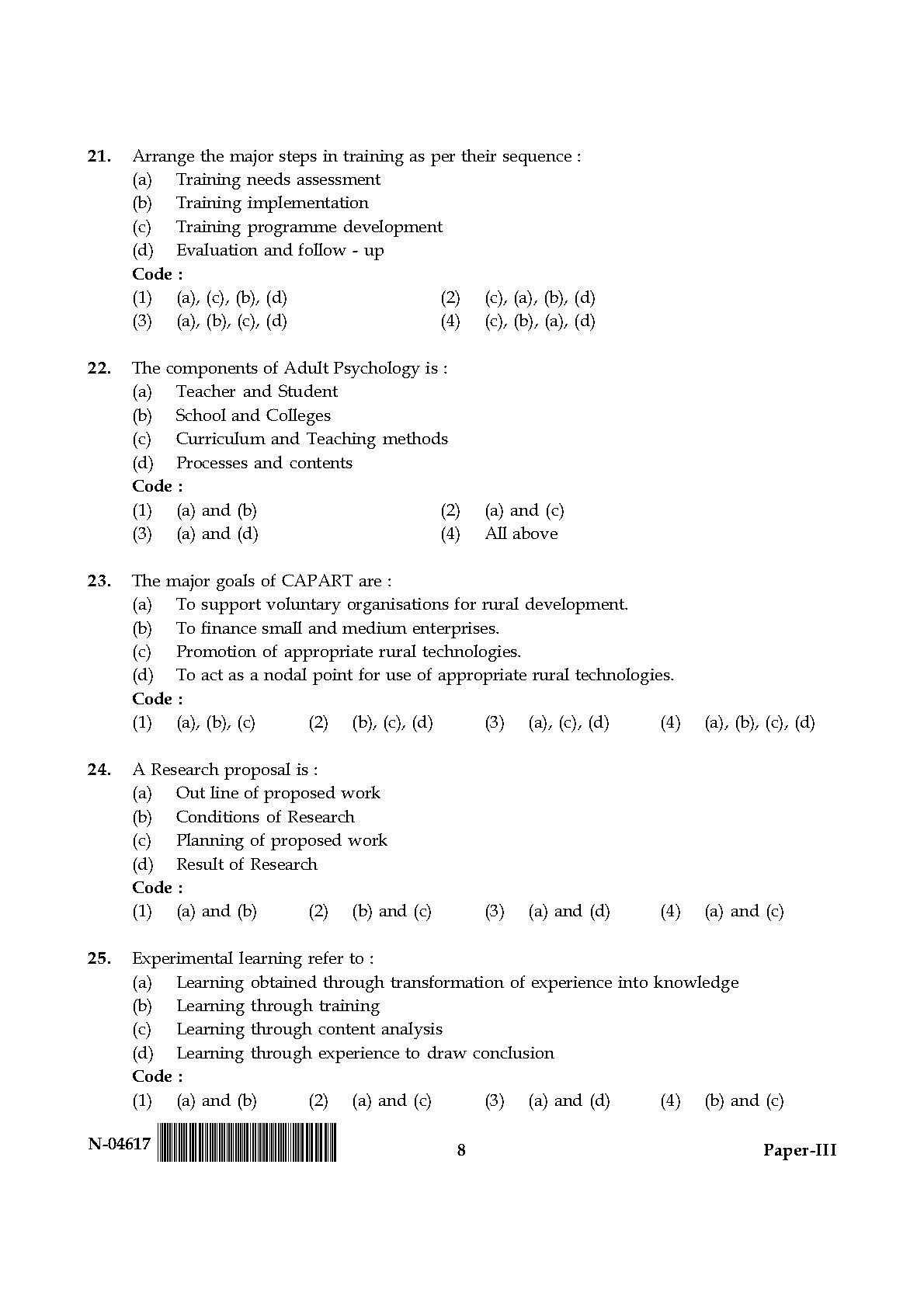 Adult Education Paper III November 2017 in English 5