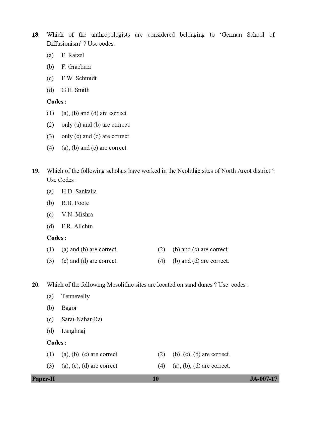 Anthropology Paper II January 2017 in English 6