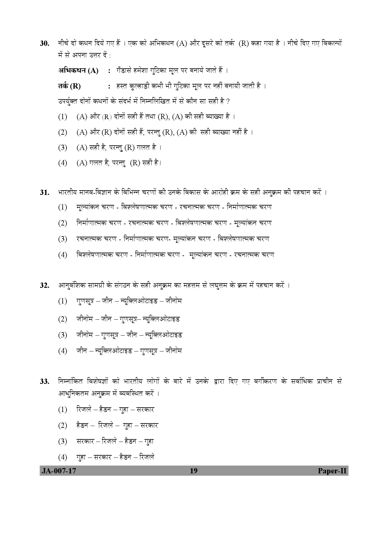 Anthropology Paper II January 2017 in Hindi 9