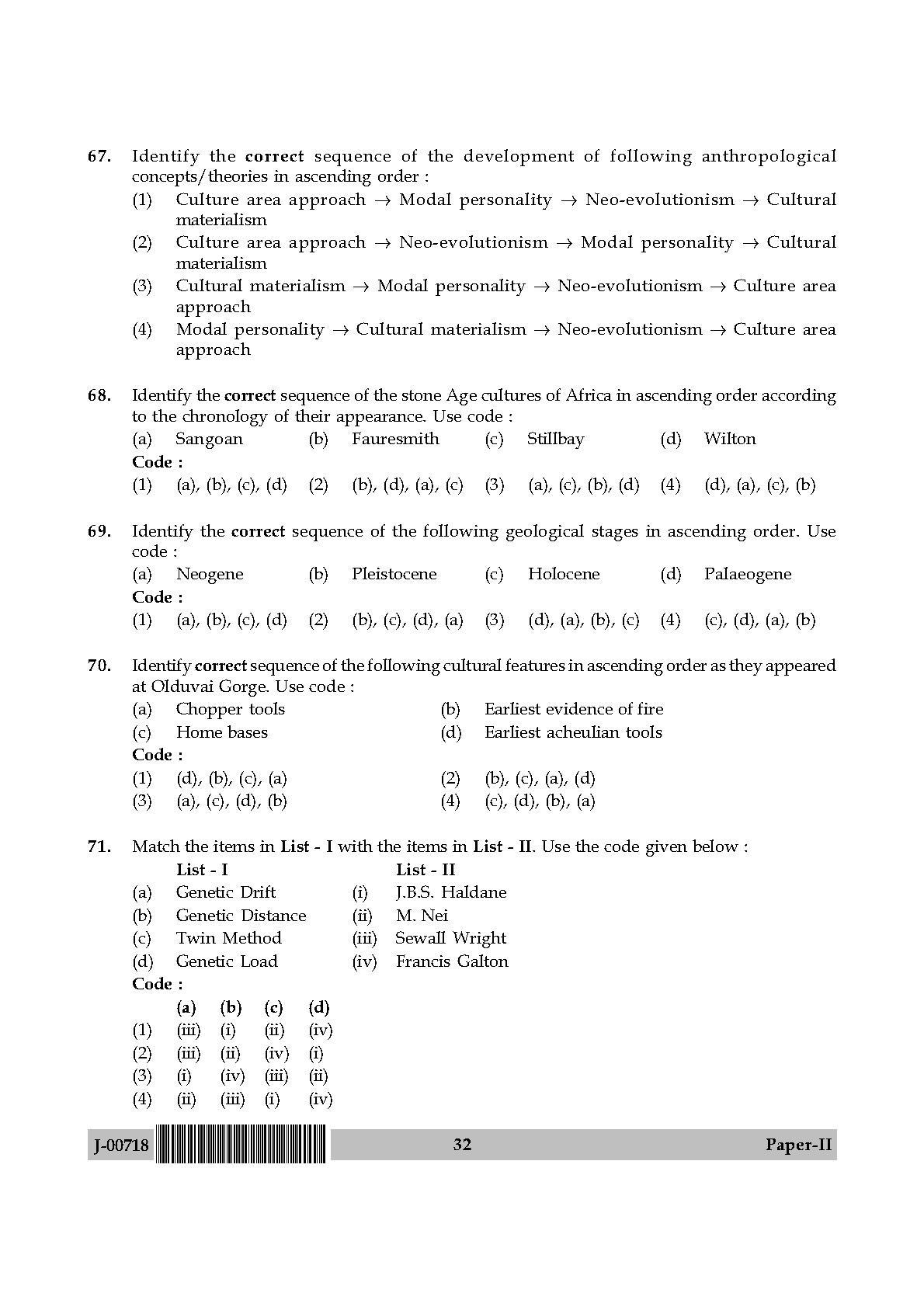 Anthropology Paper II July 2018 in English 17