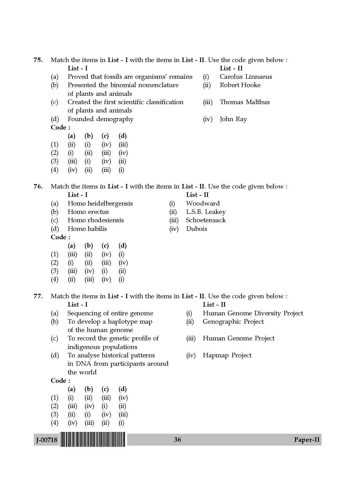 Anthropology Paper II July 2018 in English 19