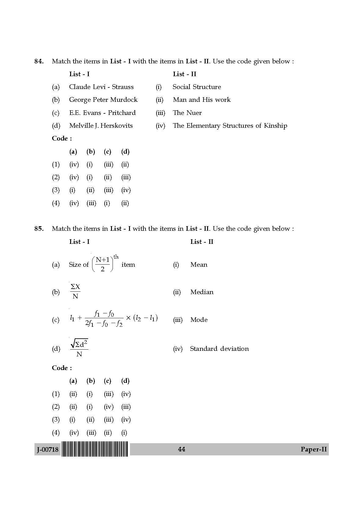 Anthropology Paper II July 2018 in English 23