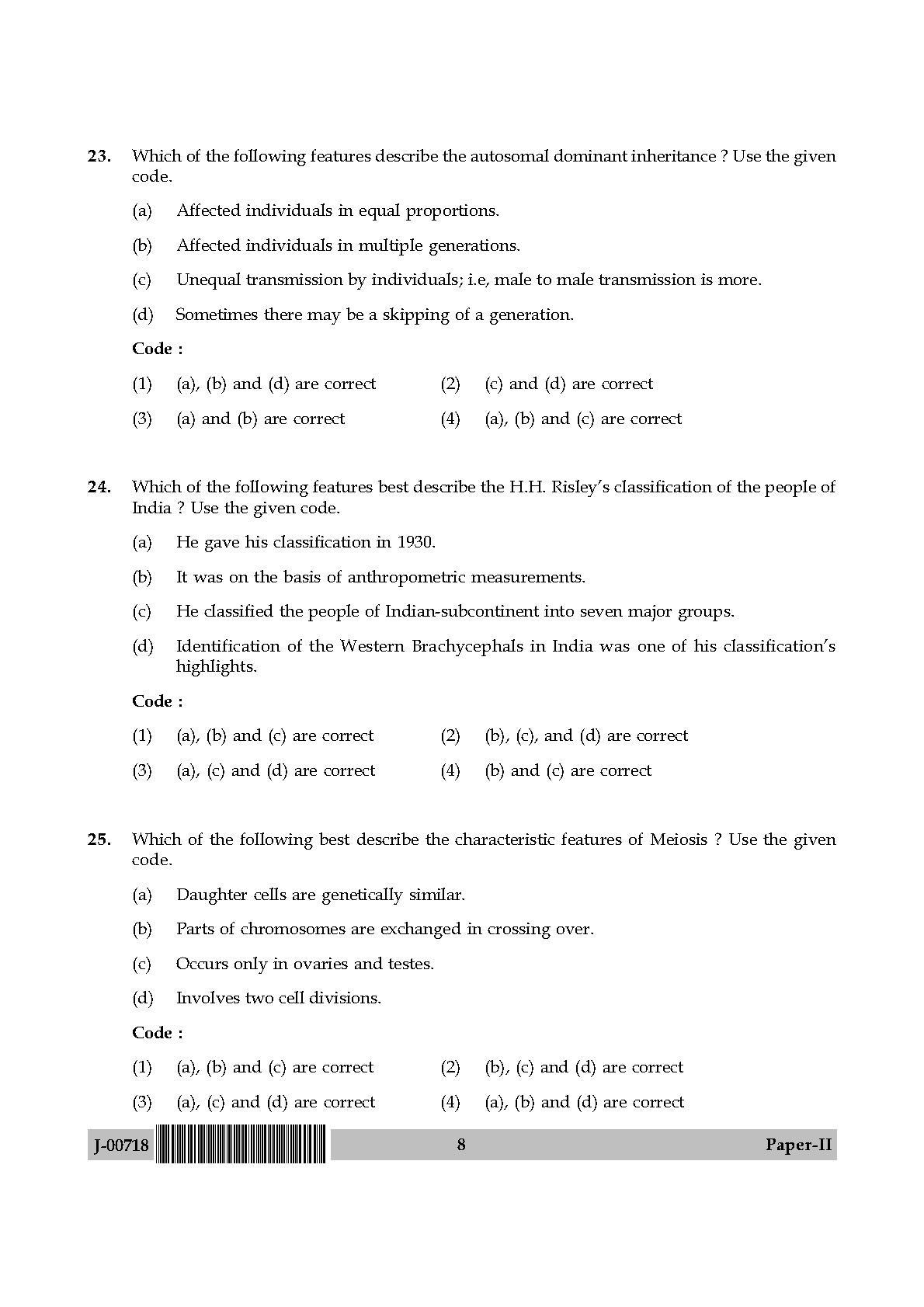 Anthropology Paper II July 2018 in English 5