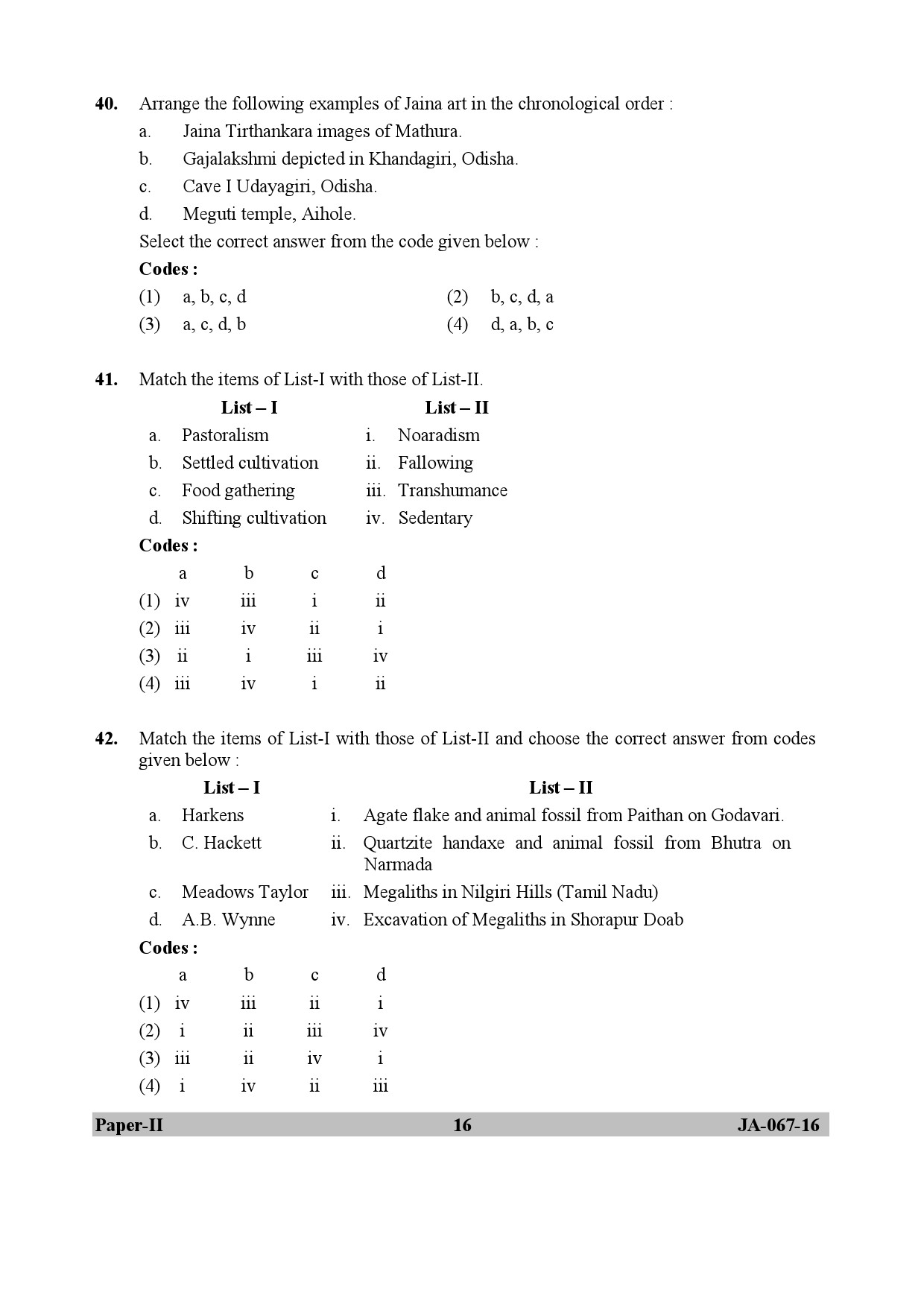 Archaeology Paper II January 2017 in English 9