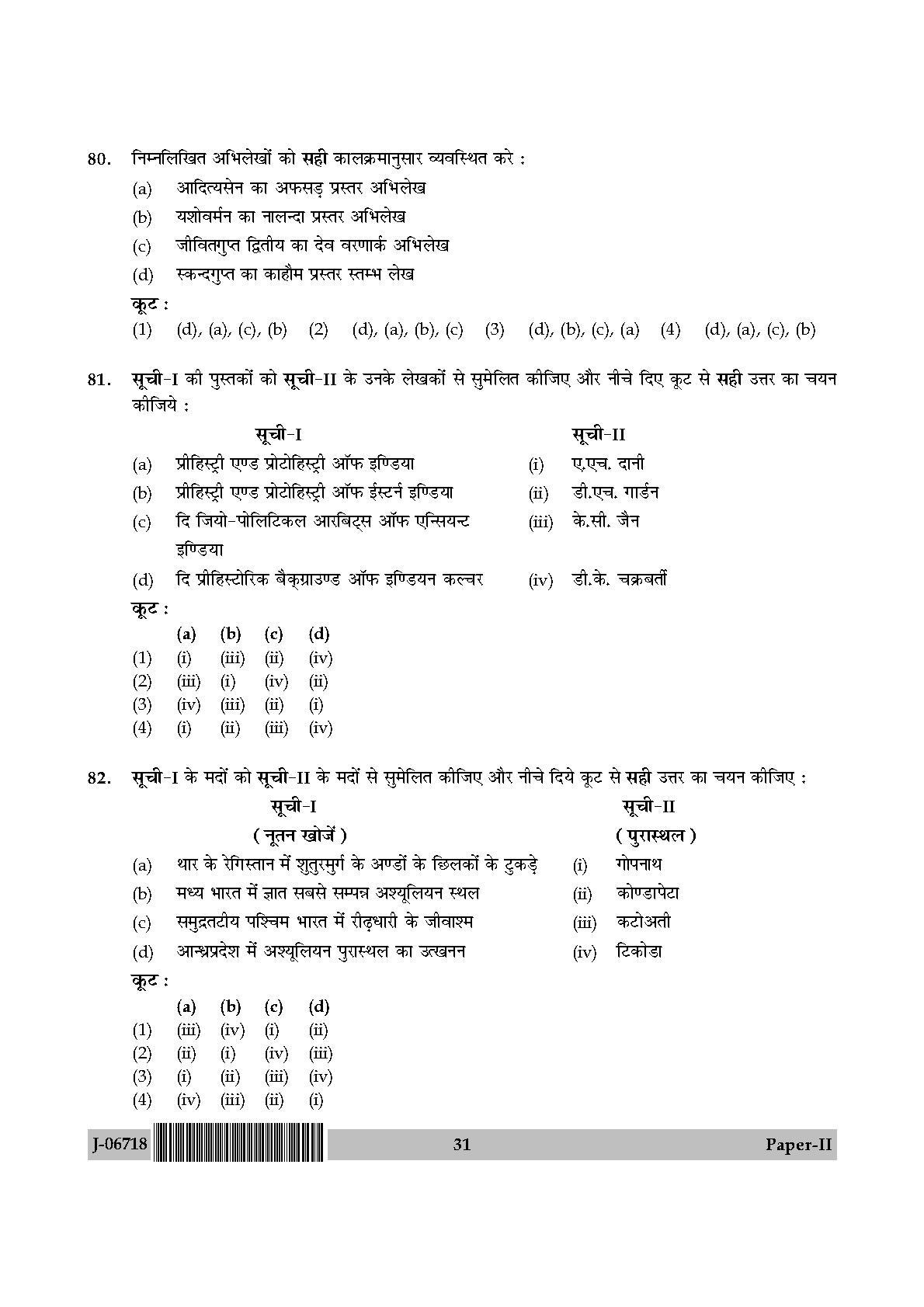 Archaeology Paper II July 2018 in Hindi 15