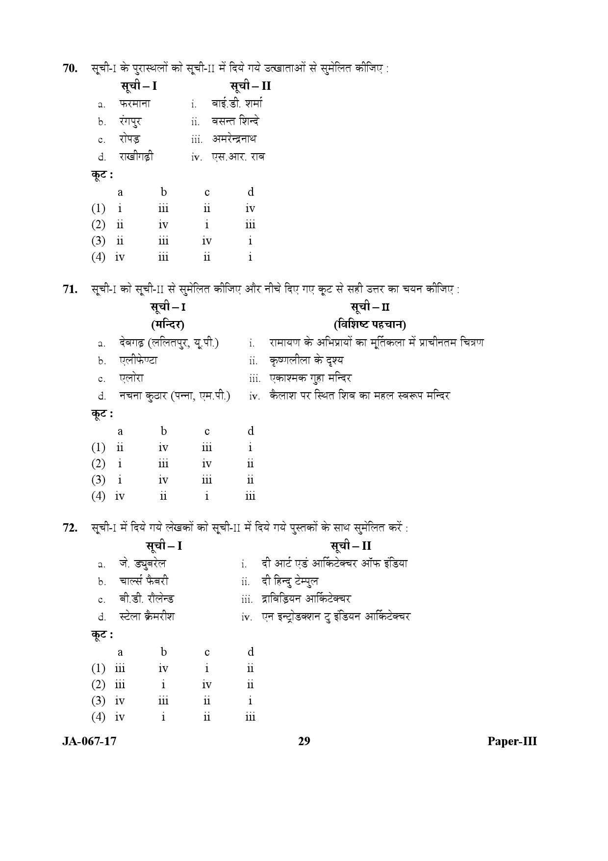 Archaeology Paper III January 2017 in Hindi 14