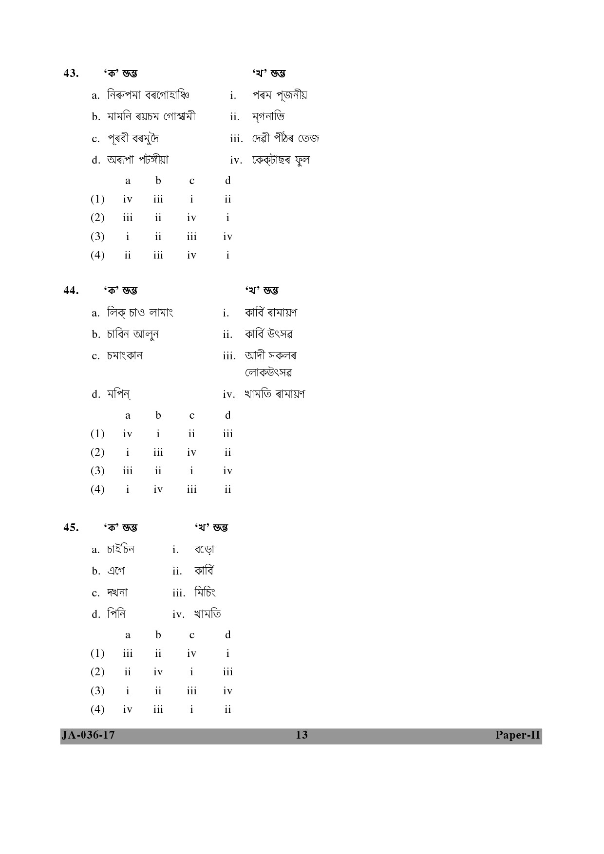 Assamese Question Paper II January 2017 13