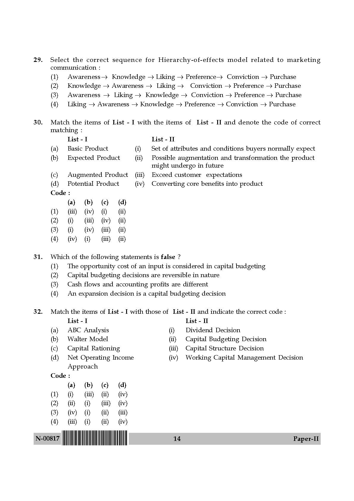 Commerce Paper II November 2017 in English 8