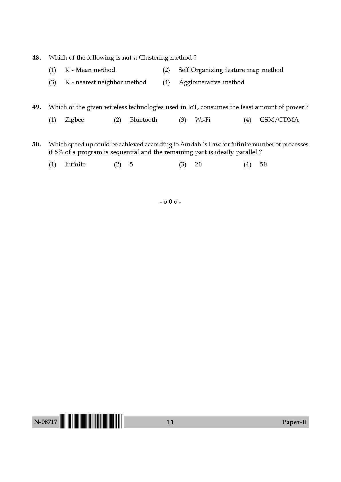 Computer Science and Applications Paper II November 2017 11