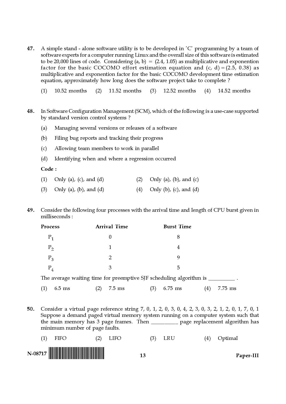 Computer Science and Applications Question Paper III November 2017 13