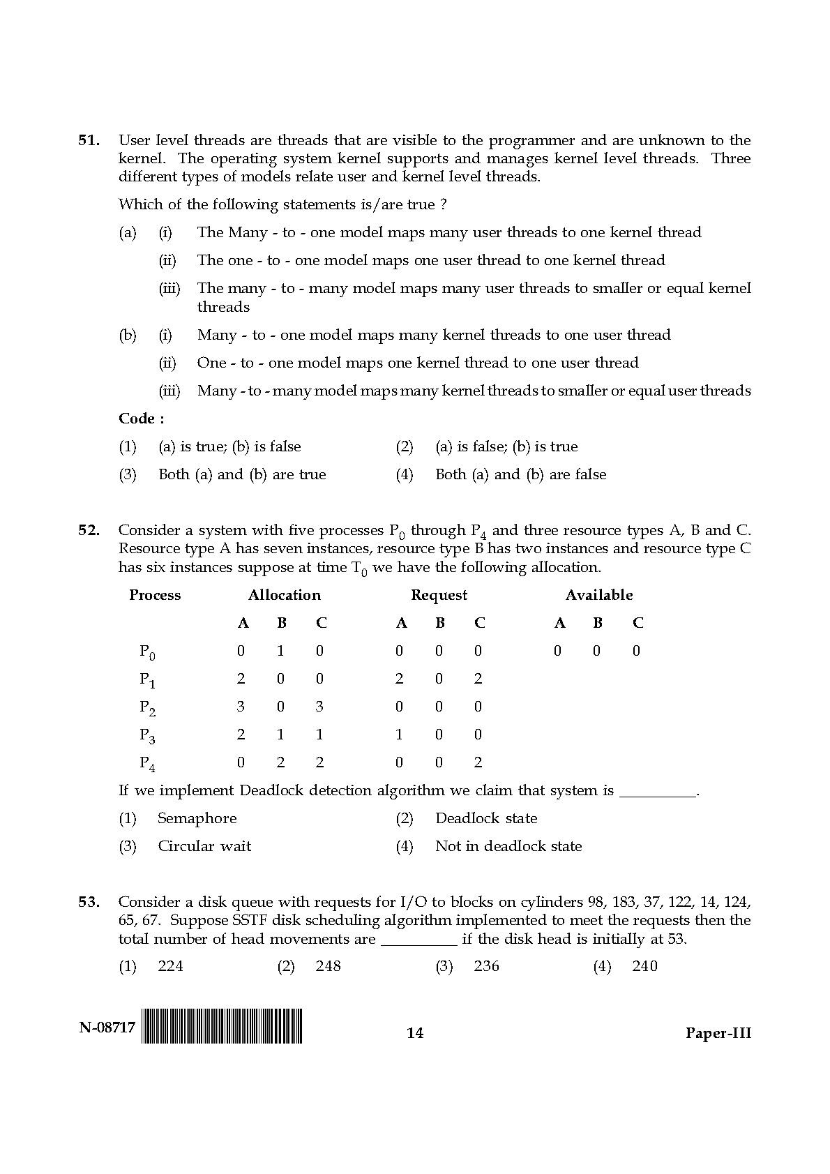 Computer Science and Applications Question Paper III November 2017 14