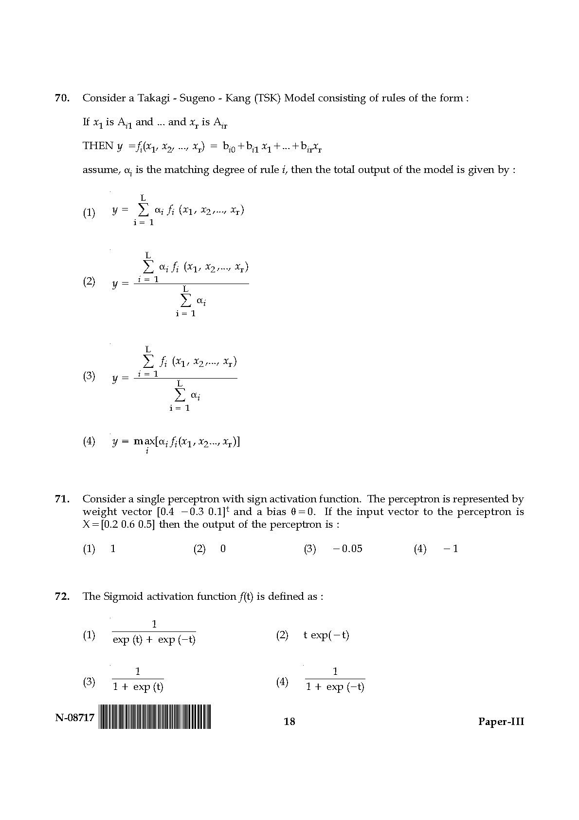 Computer Science and Applications Question Paper III November 2017 18